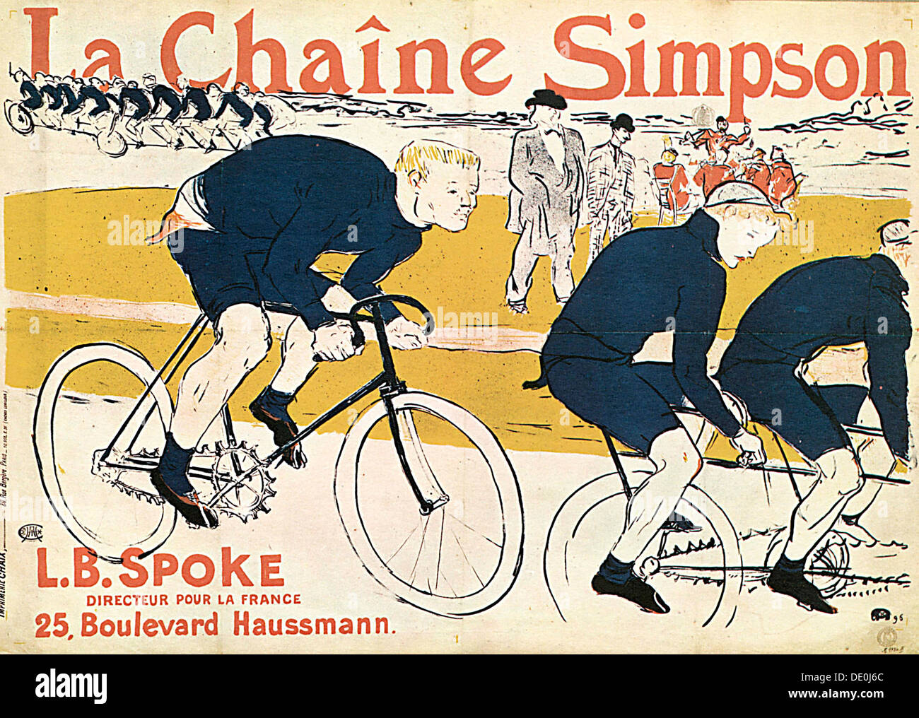 'La chaîne Simson', (Cartel publicitario), 1896. Artista: Henri de Toulouse-Lautrec Foto de stock