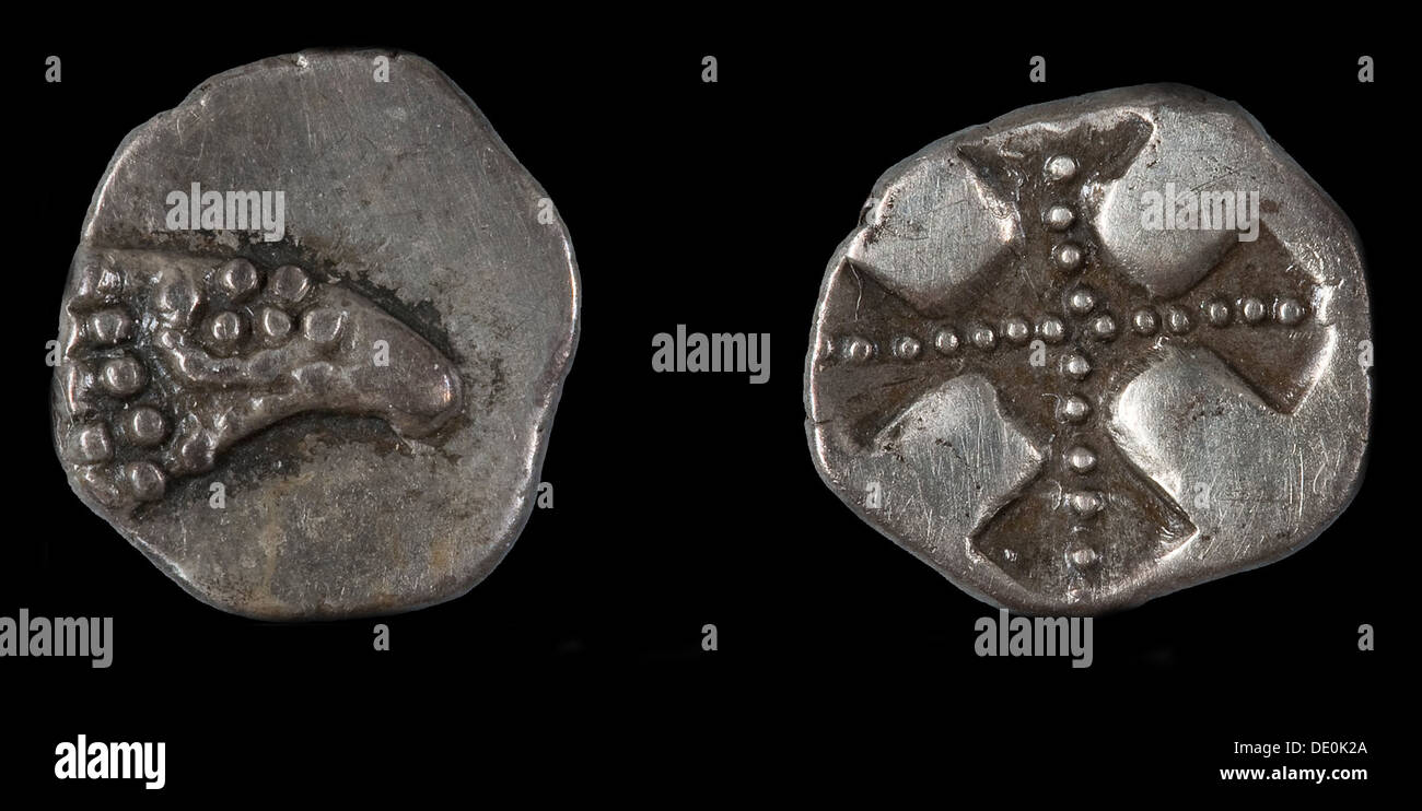 Moneda de Emporiae, 475-450 A.C. Artista: Numismática monedas antiguas Foto de stock