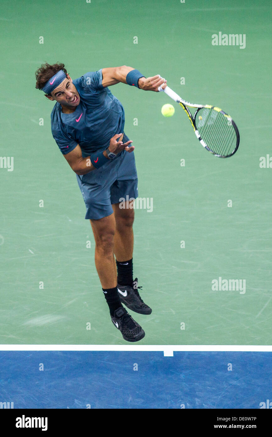 Flushing Meadows-Corona Park, Queens, Nueva York, 09 de septiembre de 2013 Rafael Nadal (ESP) gana su 13º Grand Slam escoge título en los 2013 US Open de tenis Campeonato Crédito Fotografía: PCN/Alamy Live News Foto de stock