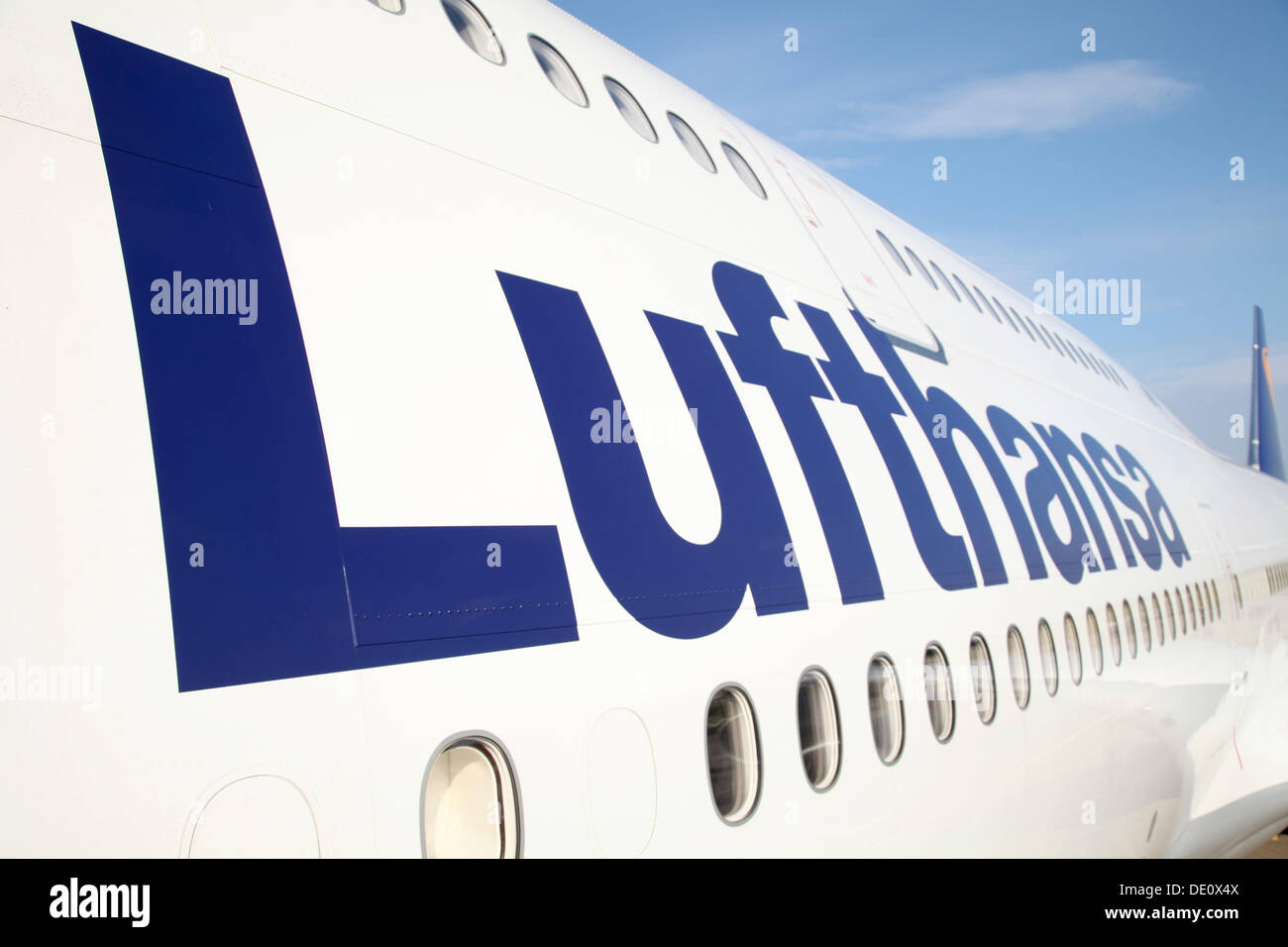 Lufthansa Boeing 747-8I, Berlín Foto de stock