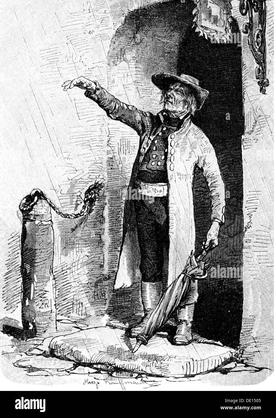 Moda, accesorios, 'Grund zum Bleiben' (razón para quedarse), dibujo de Hugo Kauffmann (1844 - 1915), siglo 19, Derechos adicionales-Clearences-no disponible Foto de stock