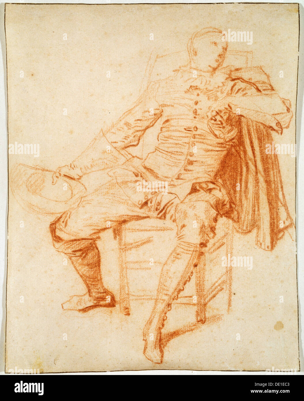 "El actor de la Comédie Italienne (Crispin)", de principios del siglo XX. Artista: Jean-Antoine Watteau Foto de stock