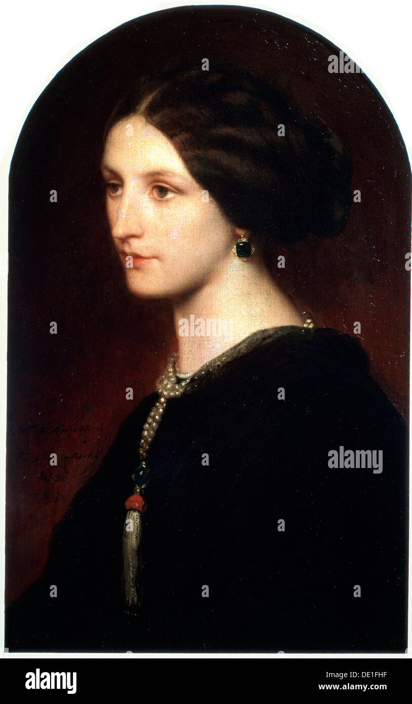 "Retrato de la Condesa Sophie Shuvaloff', de 1853. Artista: Paul Delaroche Foto de stock
