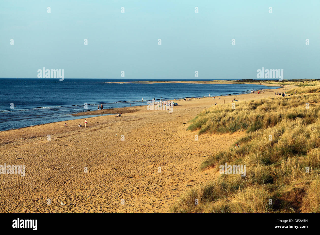Old Hunstanton, Norfolk, playa costa del Mar del Norte, Inglaterra, English playas de arena Foto de stock