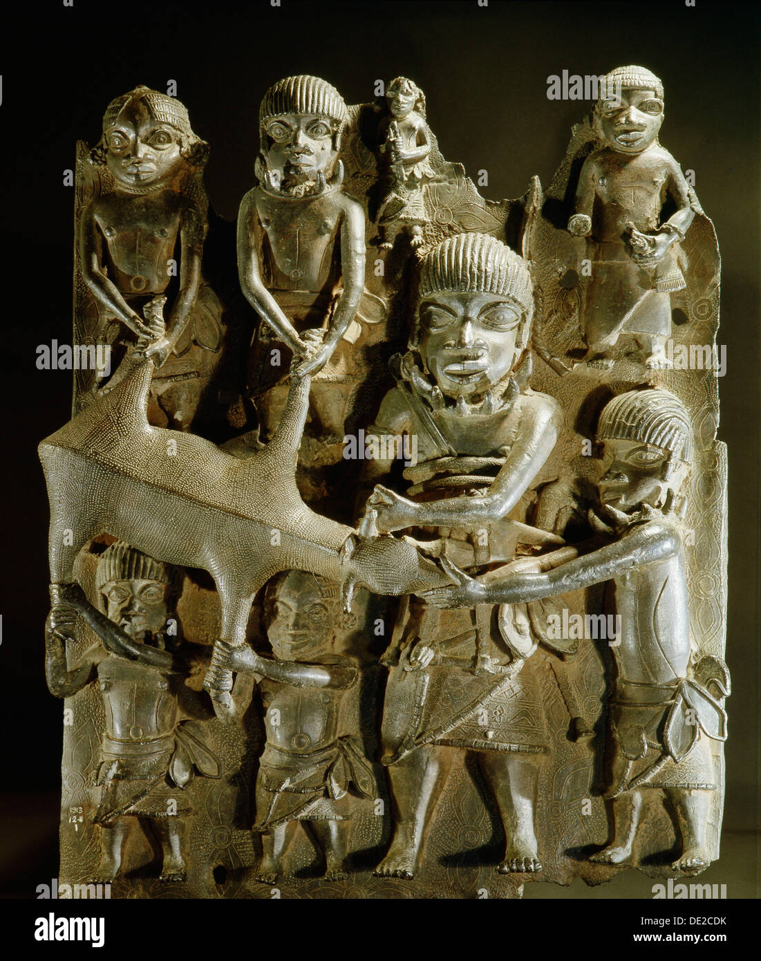 Una placa que decoraban el Palacio del Oba de Benin Fotografía de stock