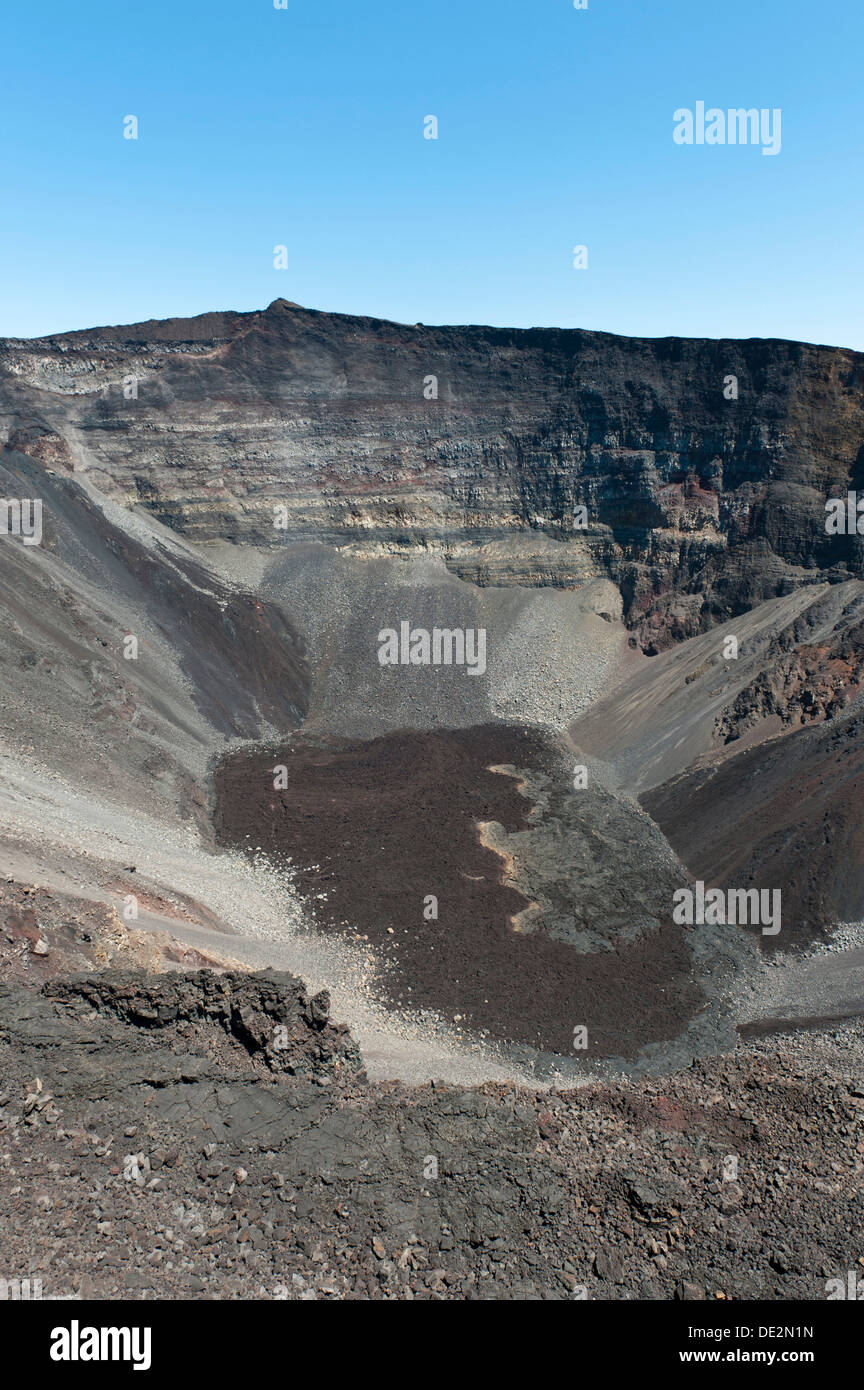 Piton de la Fournaise volcán, Cratere cráter Dolomieu, Piton de la