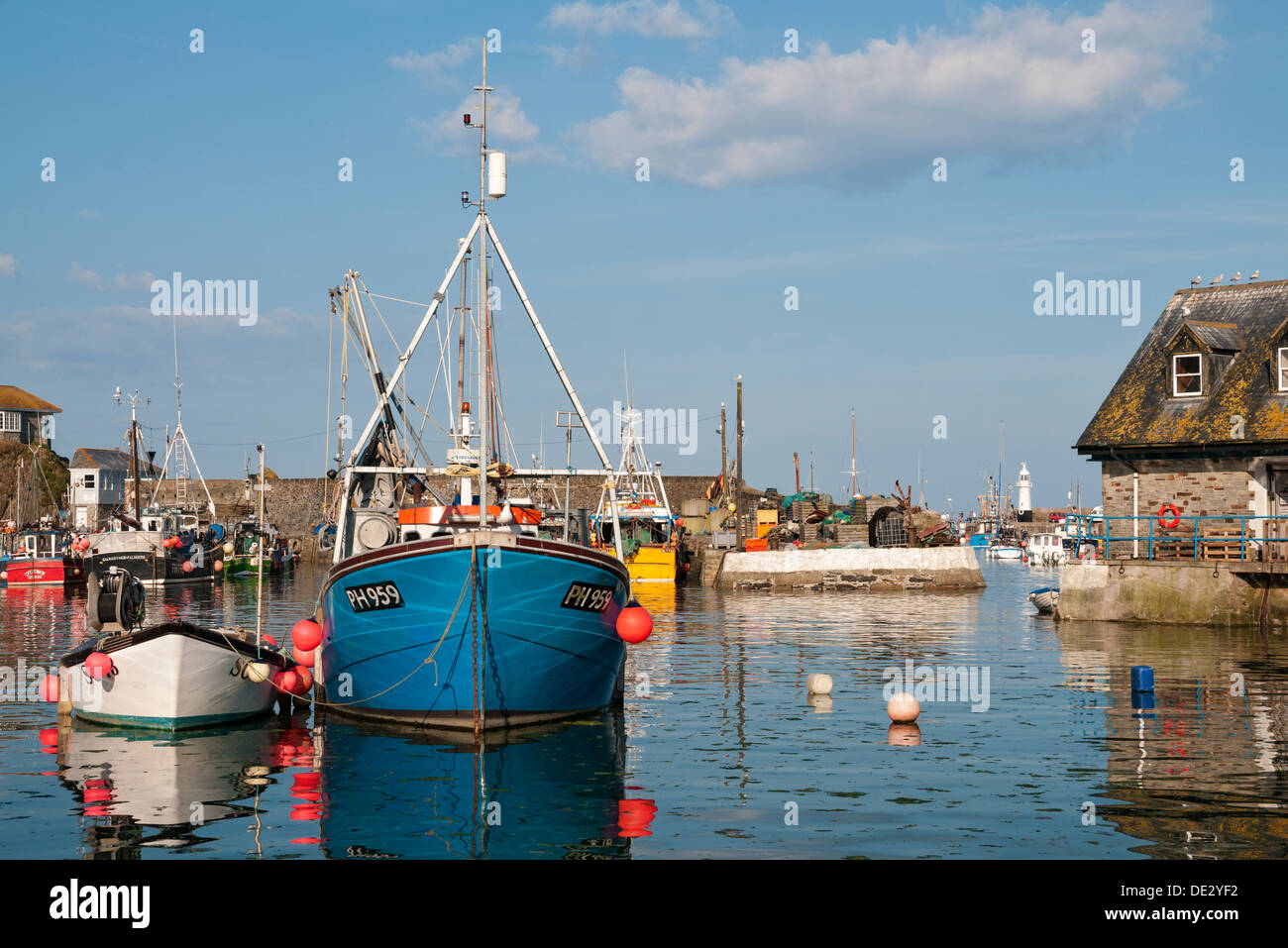 Gran Bretaña, Inglaterra, Cornwall, Mevagissey, puerto Foto de stock