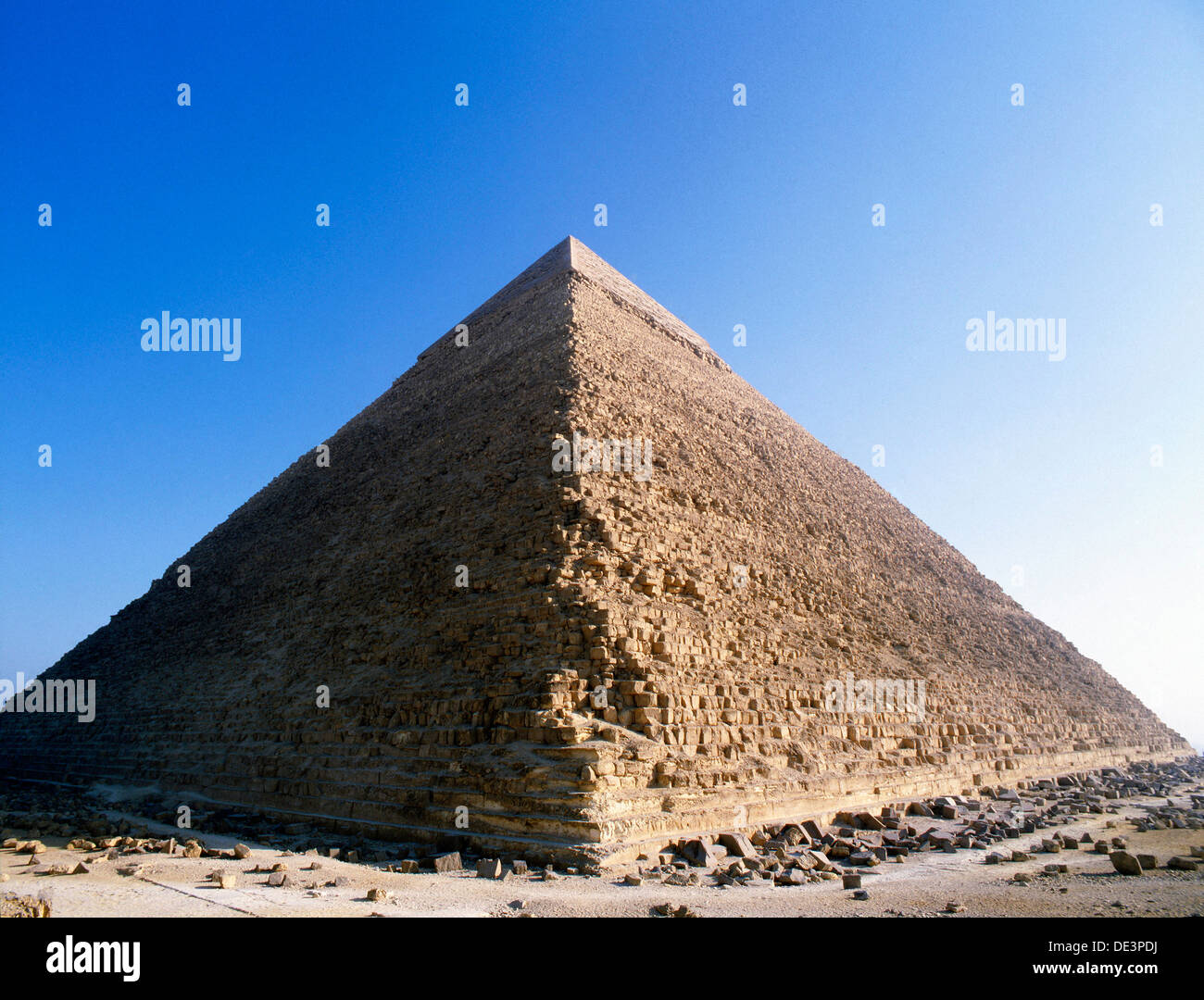 La pirámide de Khephren en Giza. Foto de stock