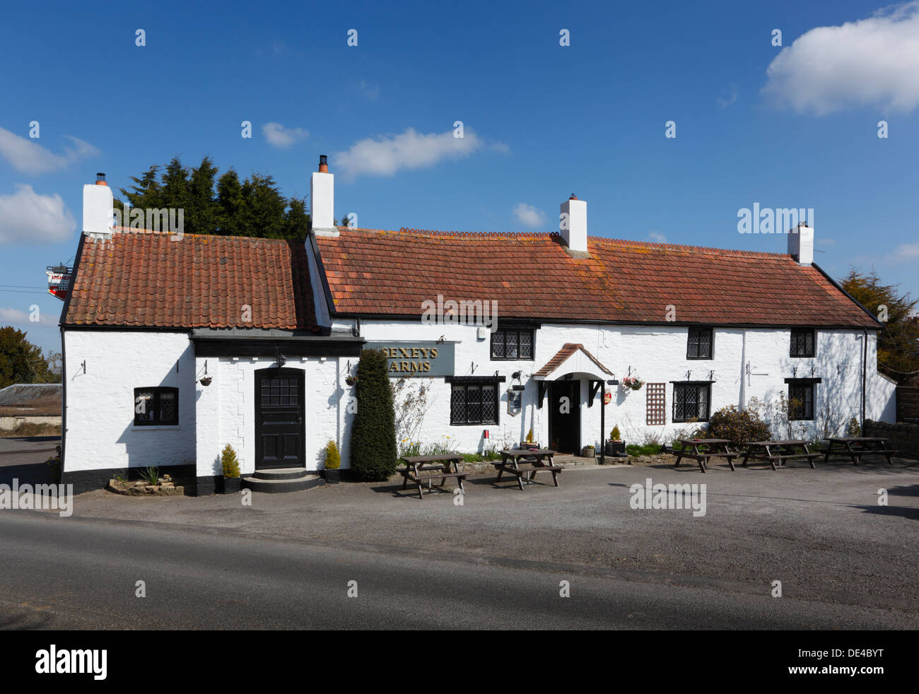 Sexey's Arms Pub rural en Blackford. Somerset. Inglaterra. En el Reino Unido. Foto de stock