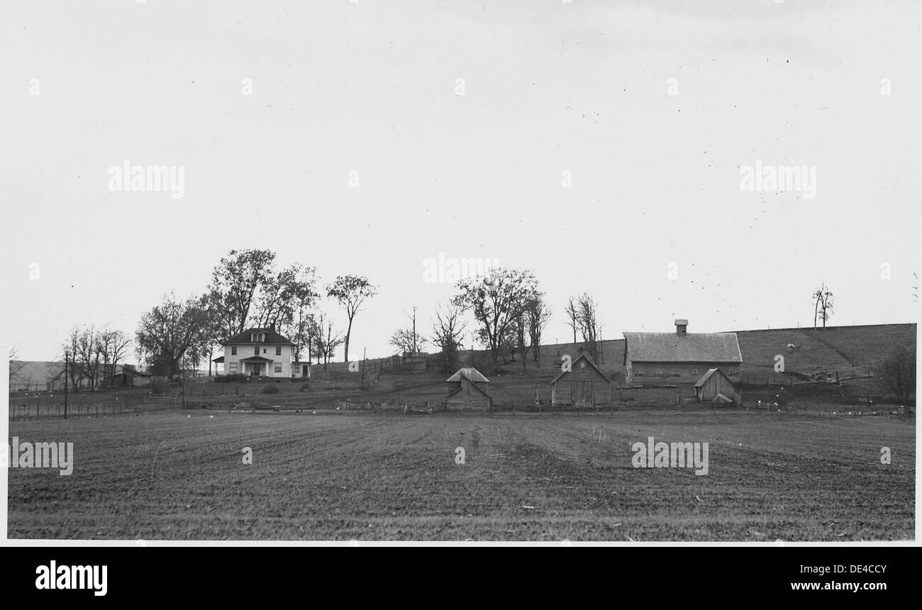 El condado de Shelby, Iowa. Vistas generales de cortijos. Estas imágenes muestran el diseño típico de Shelby C . . . 522306 Foto de stock