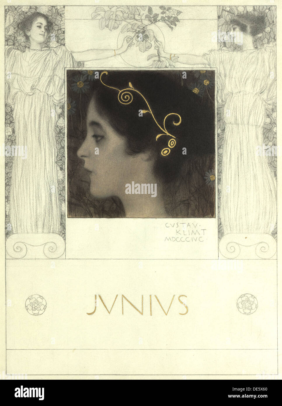 Junius, 1896. Artista: Klimt, Gustav (1862-1918) Foto de stock