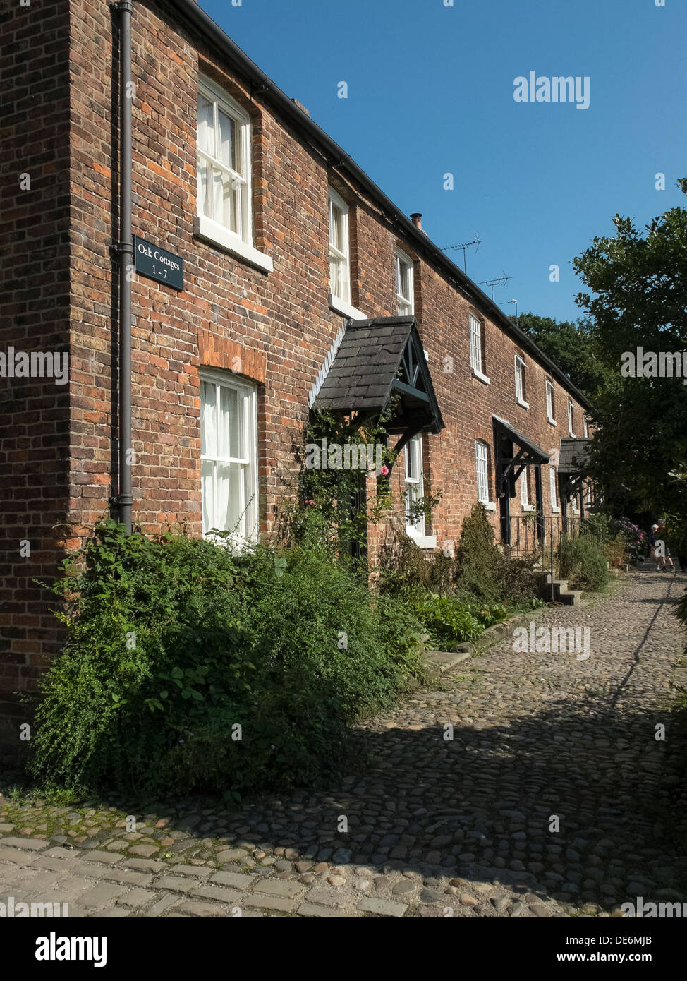 Inglaterra, Cheshire, Styal Village Cottages Foto de stock