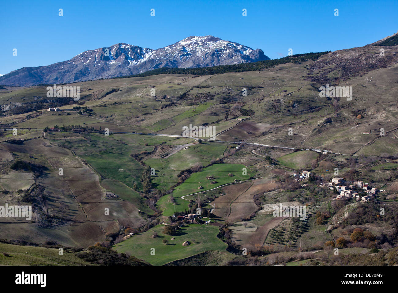 La Modonie montañas en la provincia de Palermo, Sicilia. Foto de stock