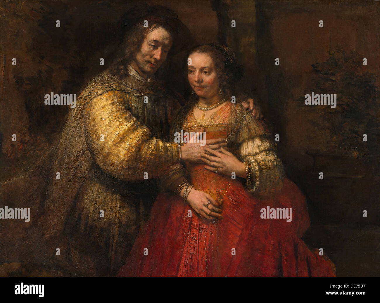 La novia judía, 1666-1669. Artista: Rembrandt van Rhijn (1606-1669) Foto de stock