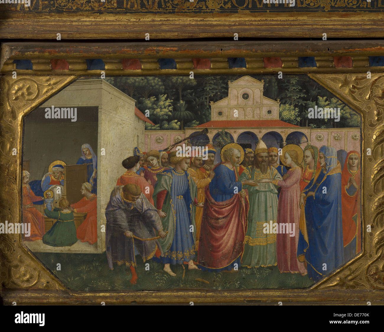 María y José (el retablo de la anunciación con 5 Predella escenas