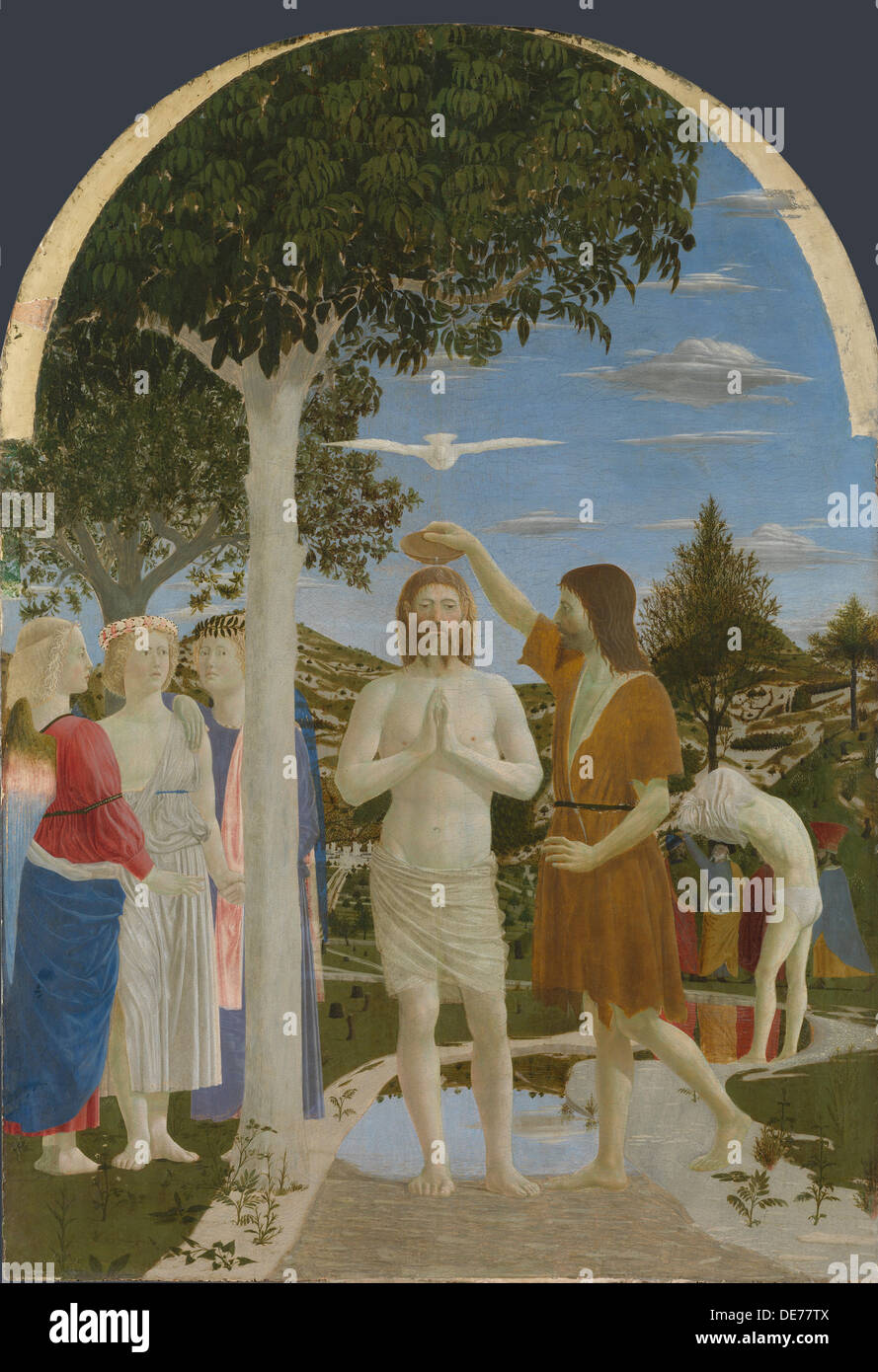 El bautismo de Cristo, 1450s. Artista: Piero della Francesca (ca 1415-1492) Foto de stock