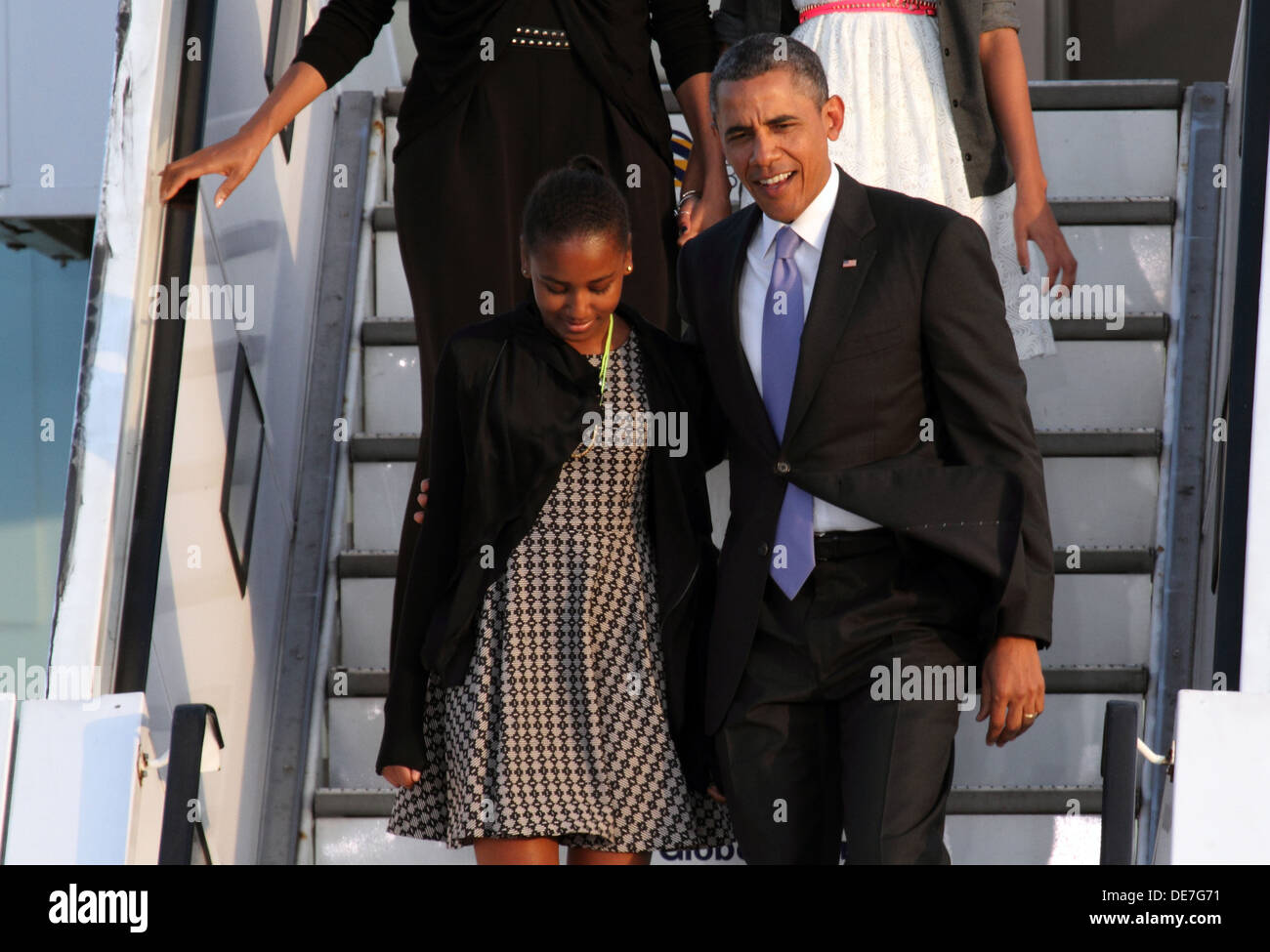 Berlín, Alemania, la llegada del presidente estadounidense Barack Obama en Berlín. Foto de stock