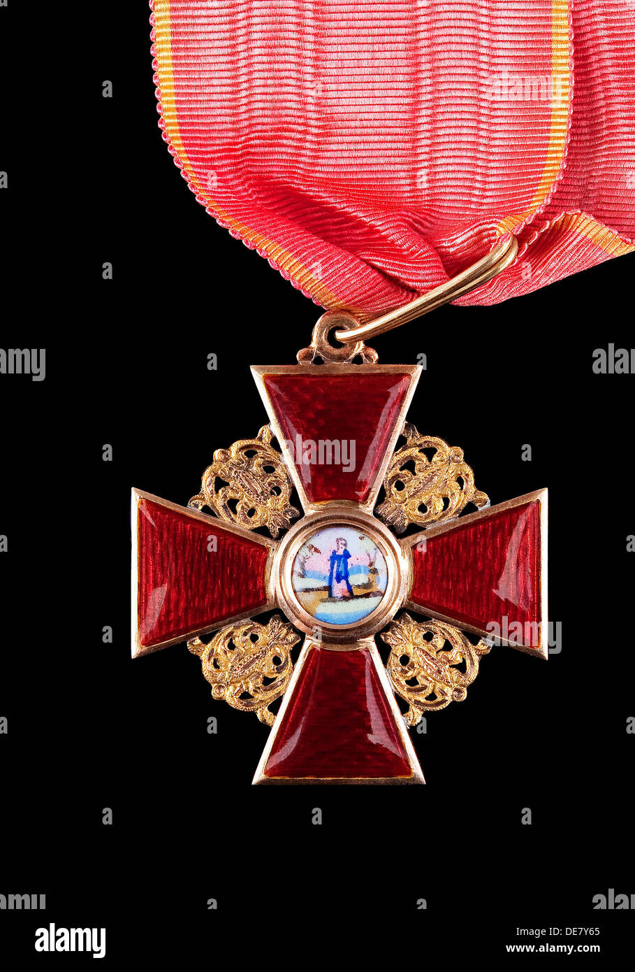 Orden de Santa Ana, la Segunda Clase de 1880. Artista: las condecoraciones, medallas y miniaturas Foto de stock