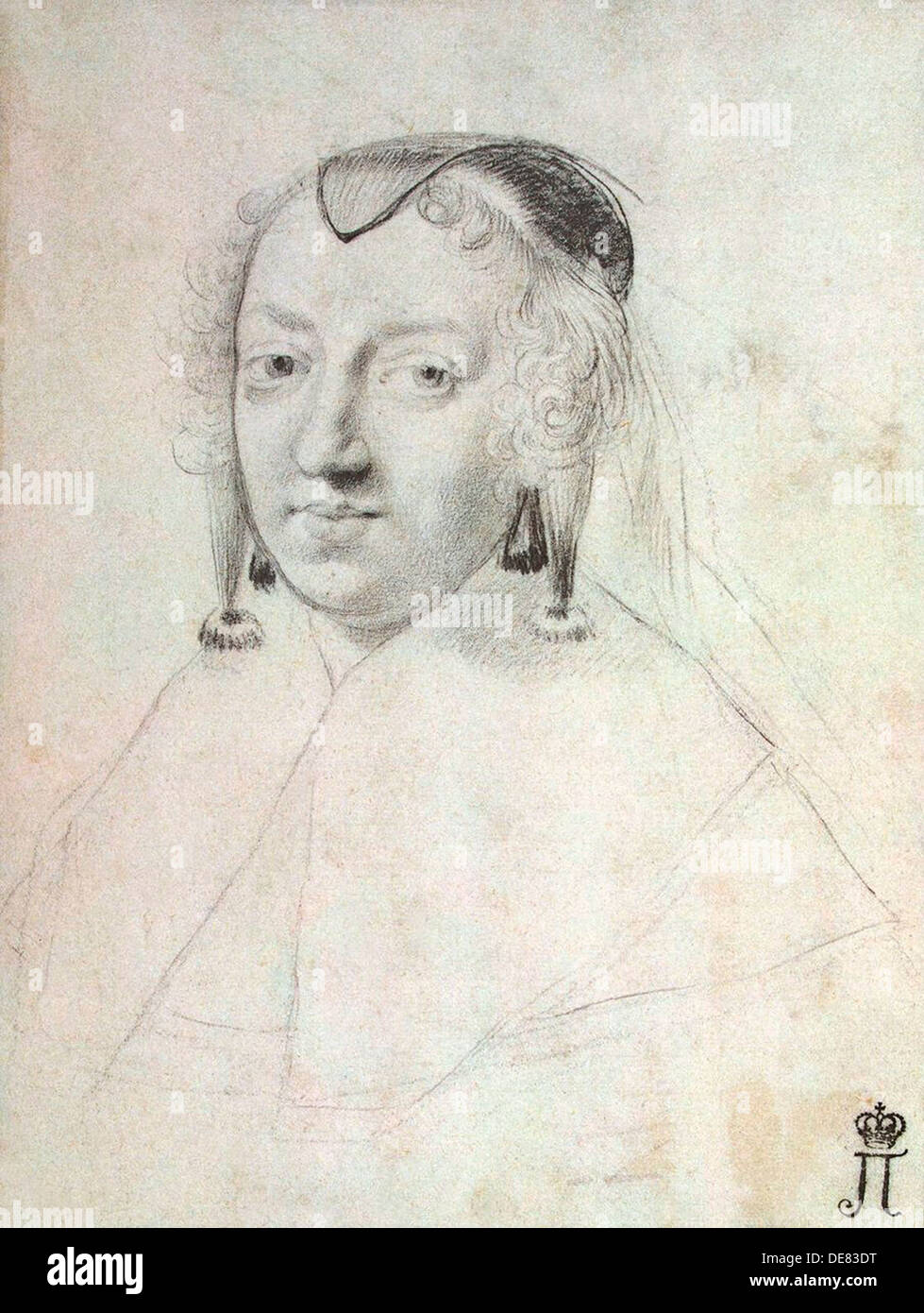 Retrato de Ana de Austria (1601-1666), antes de 1643. Foto de stock