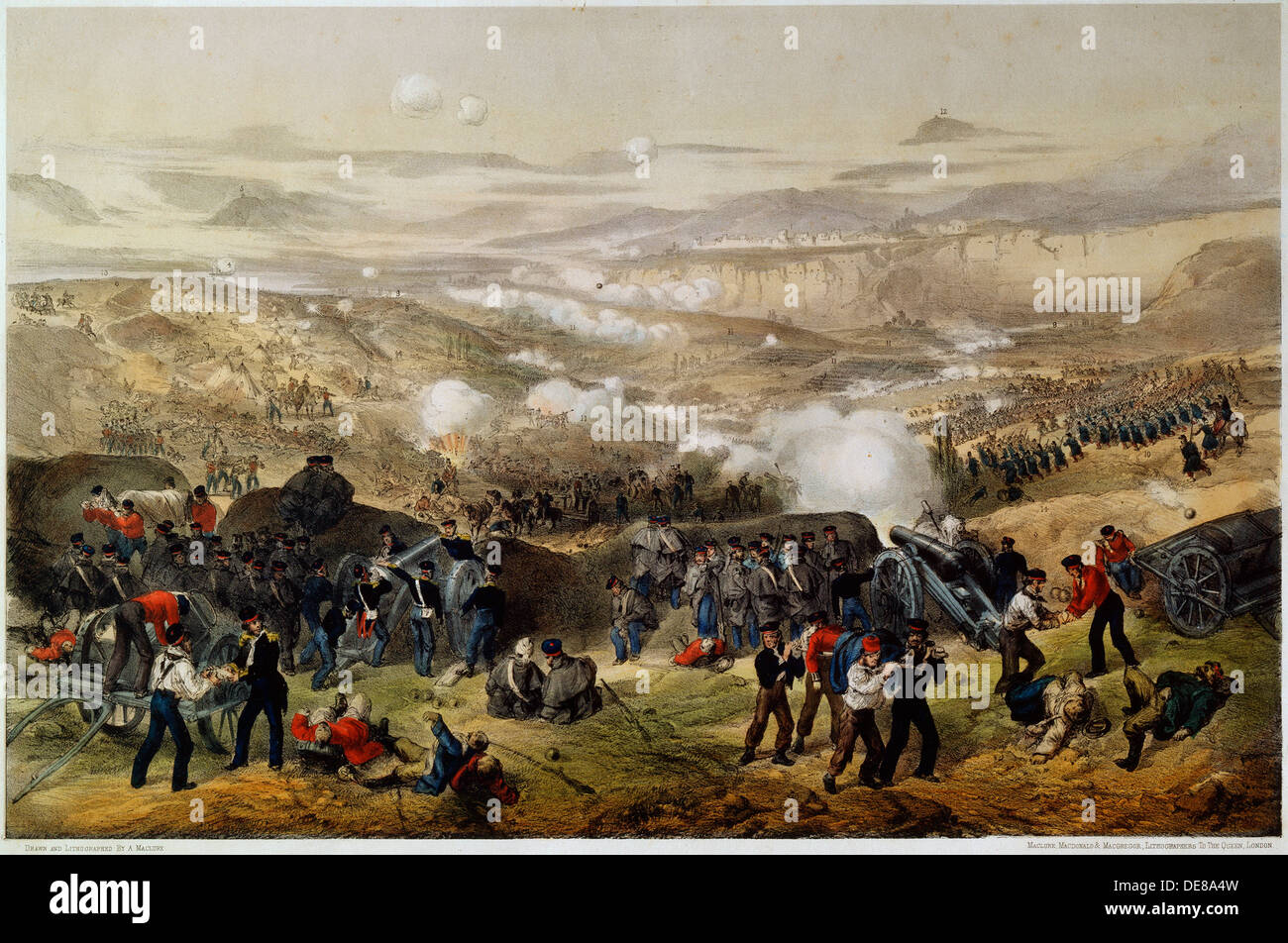 'La Batalla de Inkerman el 5 de noviembre de 1854", 1855. Artista: Andrew Maclure Foto de stock