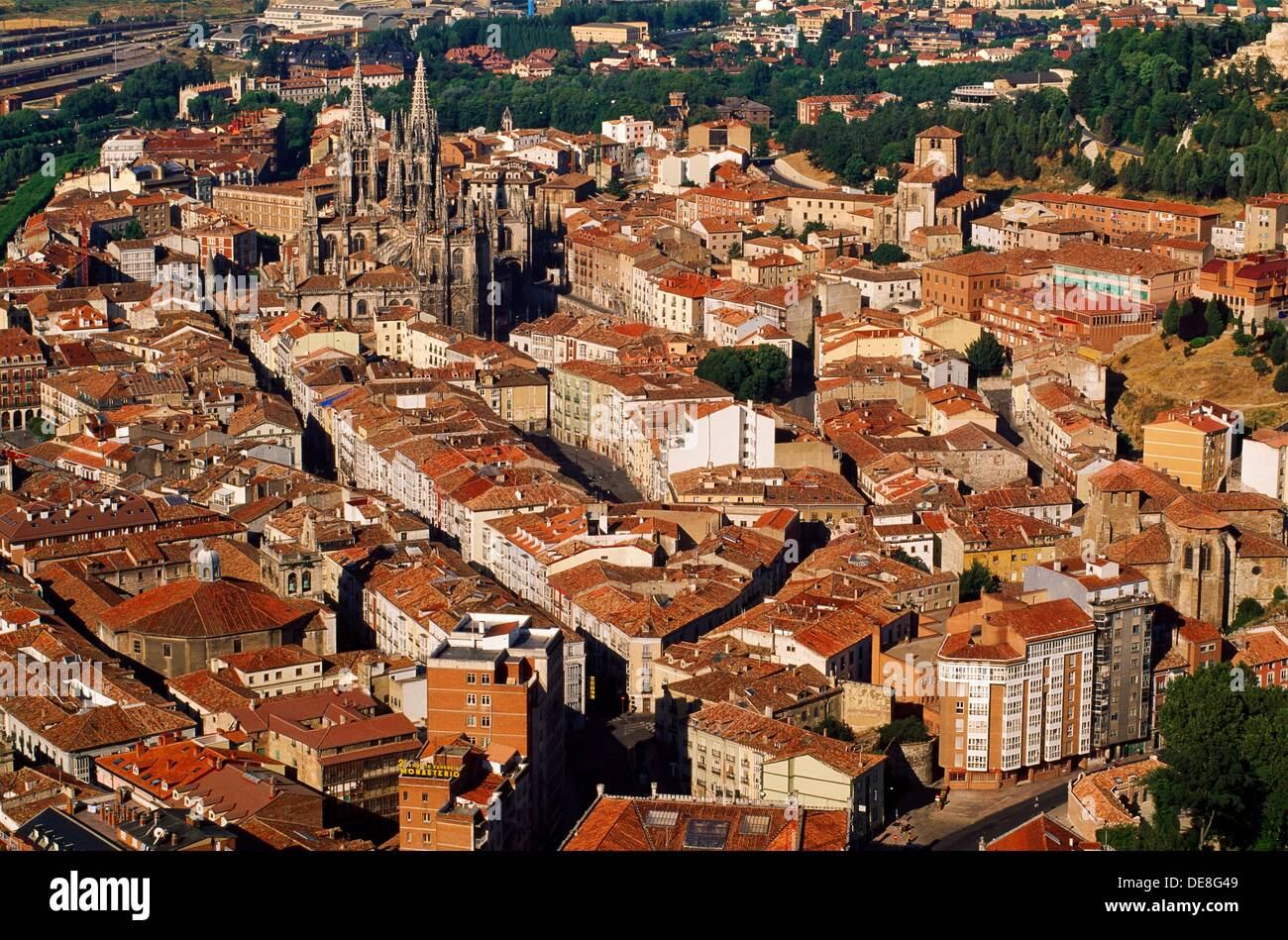 Casco antiguo y de la catedral de Burgos. Castilla y León, España  Fotografía de stock - Alamy