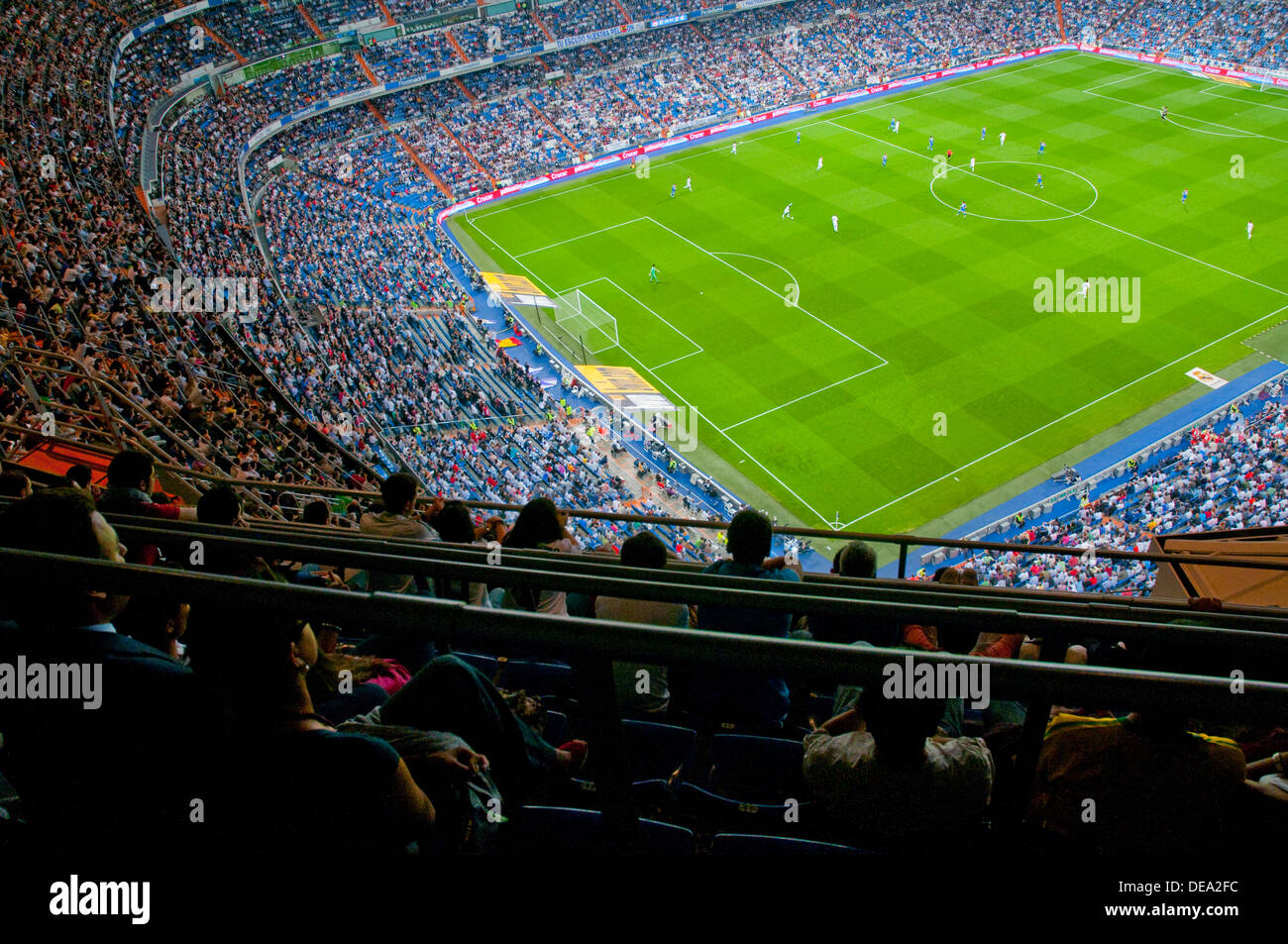 Real Madrid vs Getafe, partido de fútbol. Santiago Bernabeu, Madrid, España. Foto de stock