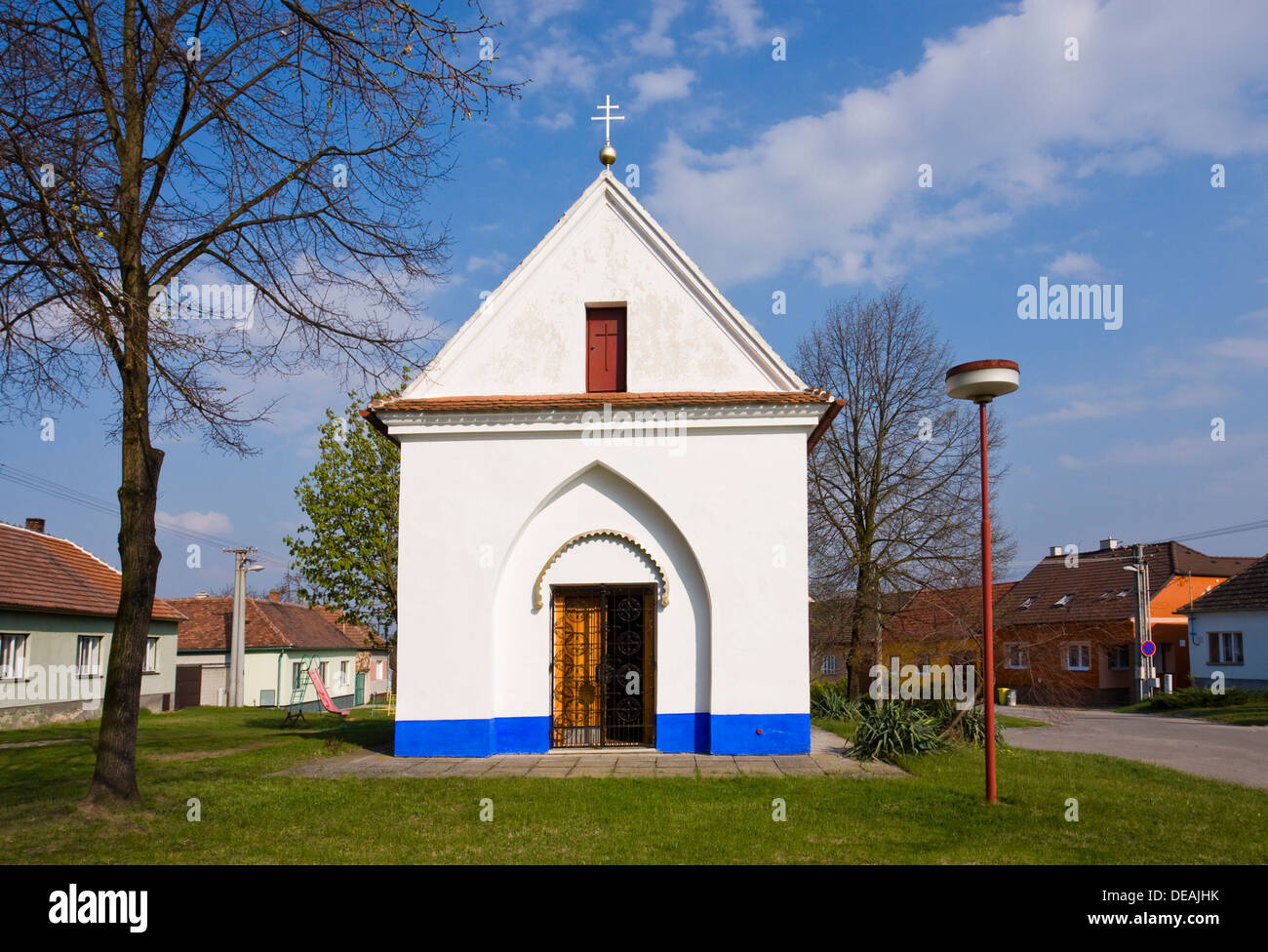 Presbiterio de la antigua iglesia en Rohatec, Hodonín distrito, región sur de Moravia, República Checa, Europa Foto de stock