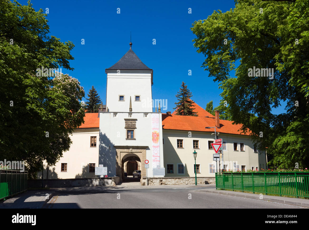 Byst&#345;Ice Castle, barroco-clasicista, chateau Hostynem Bystrice pod, distrito de Kromeriz, región de Zlin, República Checa, Europa Foto de stock