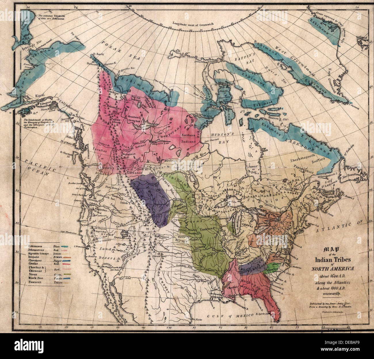 Mapa Nativo Americano 1800 - Mapa De Las Tribus Indias De America Del Norte Alrededor De 1600 D C A Lo Largo Del Atlantico Y Alrededor Del Ano 1800 A D Westwardly Debaf9