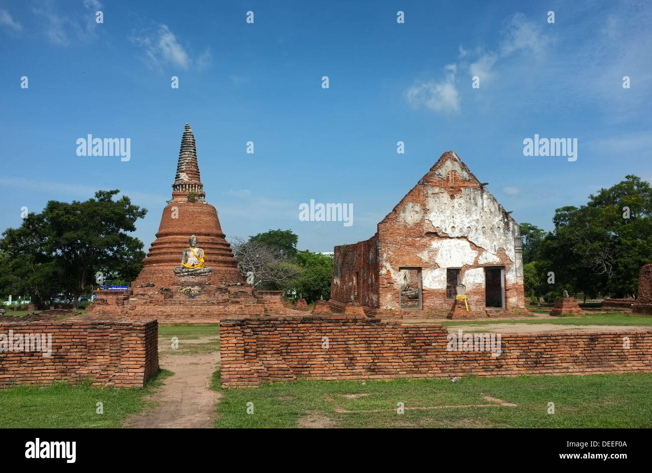 Wat Worachettharam en Ayutthaya, Tailandia Foto de stock