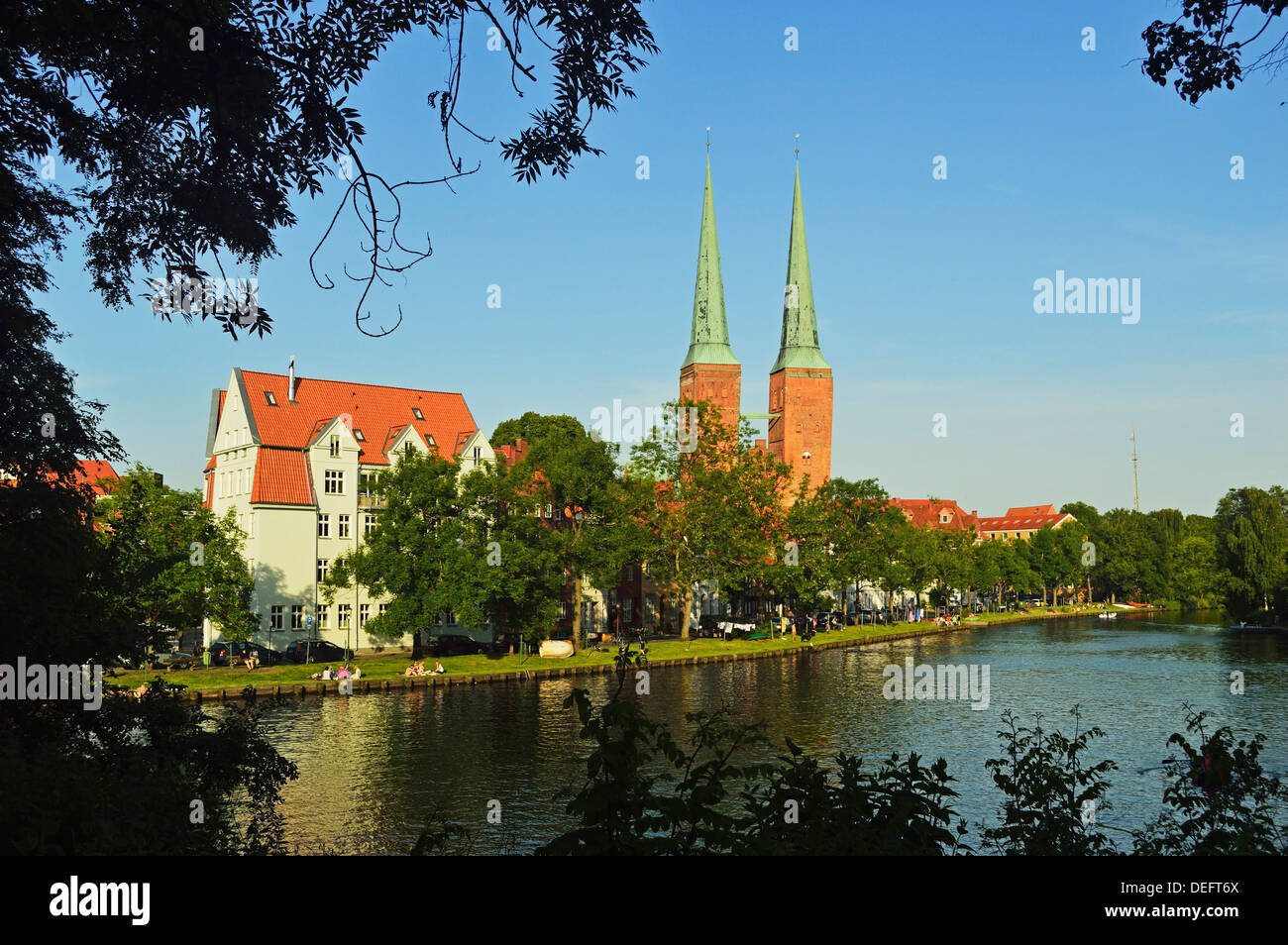 Casco Antiguo de la Ciudad de Lübeck, Sitio del Patrimonio Mundial de la UNESCO, Schleswig-Holstein, Alemania, Europa Foto de stock