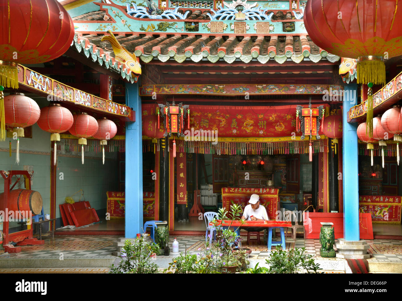 Chino clan house, Phan Thiet, Vietnam, Indochina, en el sudeste de Asia, Asia Foto de stock