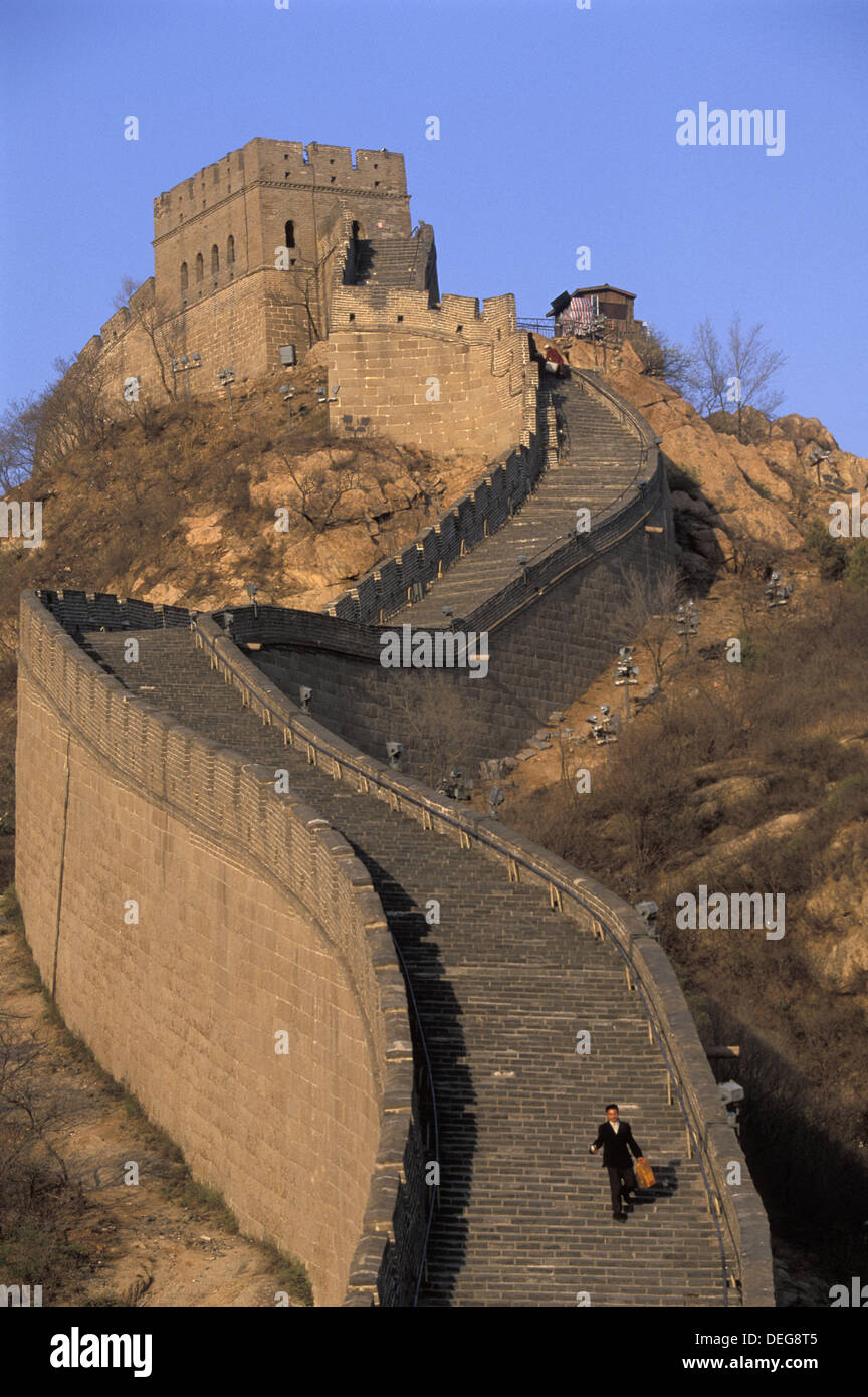 Badaling, la Gran Muralla, Beijing, China región Foto de stock