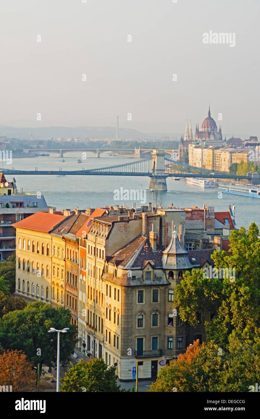 Orillas del Danubio, Patrimonio Mundial de la UNESCO, Budapest, Hungría, Europa Foto de stock