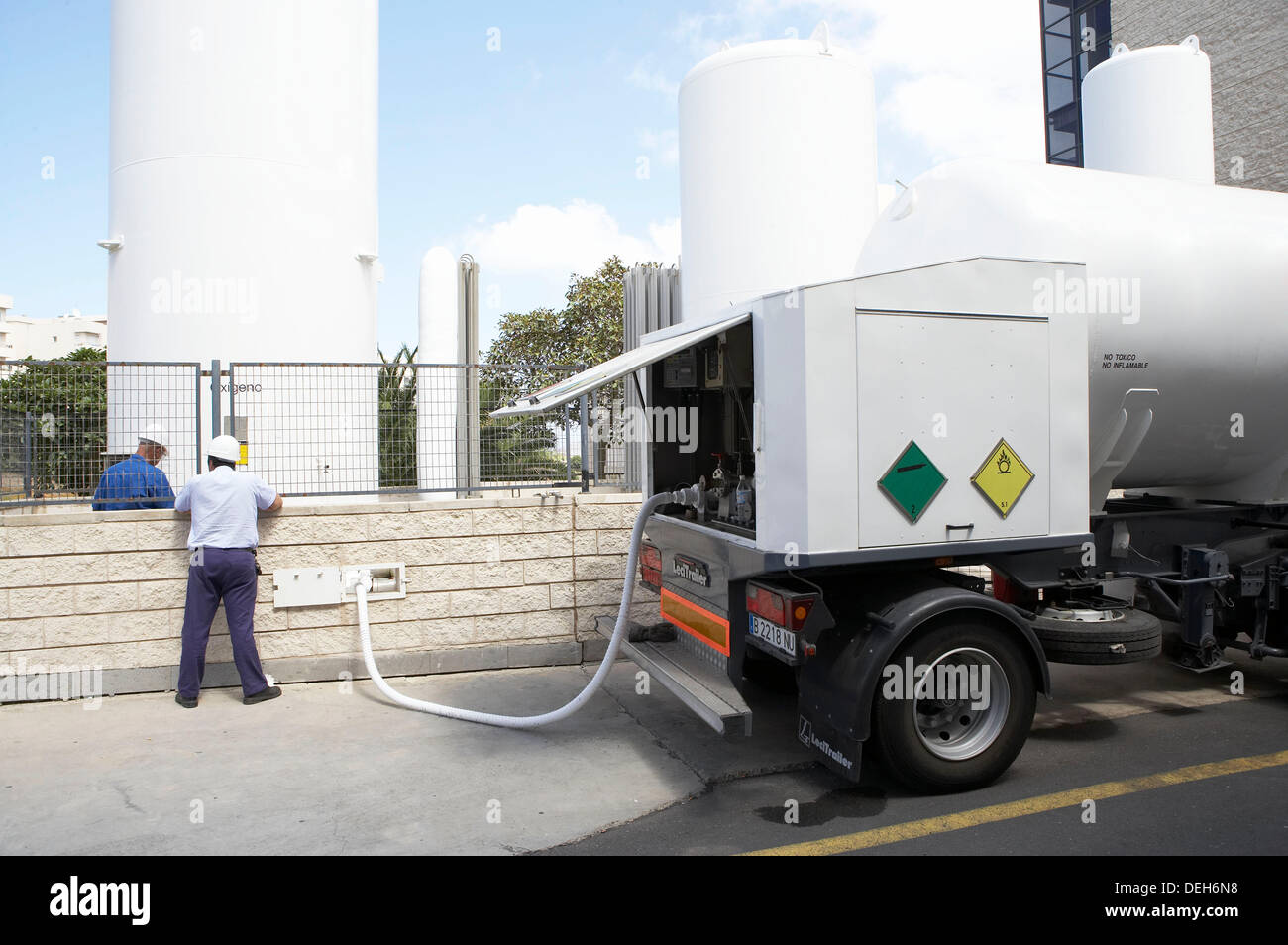 Suministro de oxigeno. Hospital Universitario de Gran Canaria Doctor  Negrín, Las Palmas de Gran Canaria. Islas Canarias, España Fotografía de  stock - Alamy