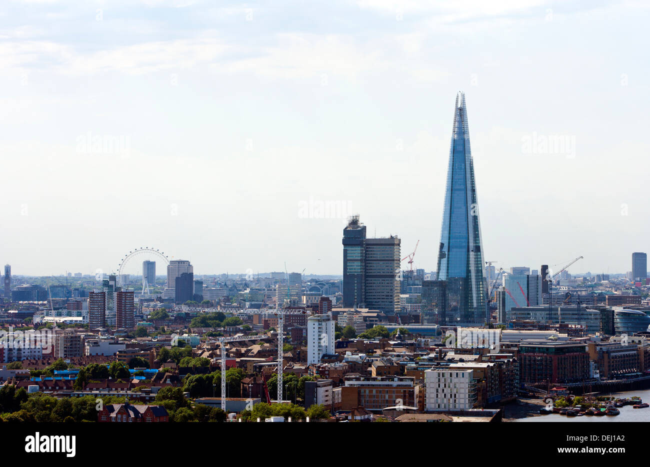 Ver elevado el Shard London Eye, Londres Foto de stock