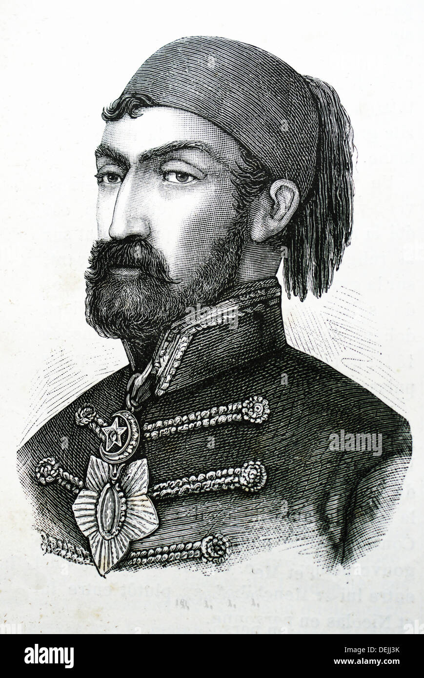Historia-XIXc - Omer pacha- Omar Pasha Latas griego: μ, 1806-1871 fue un general otomano fue un soldado serbio croata1234 Foto de stock