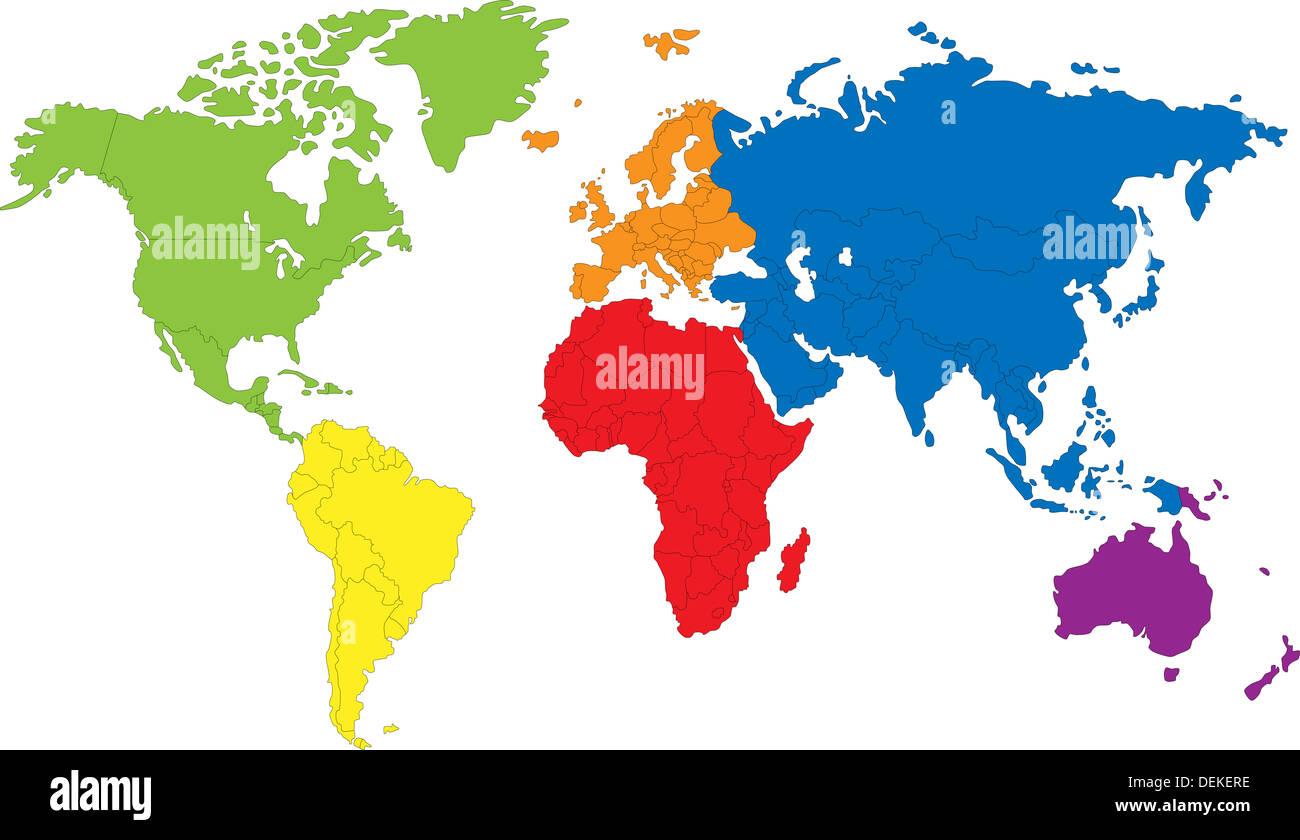 Esquema del mapa del mundo Imágenes recortadas de stock - Alamy