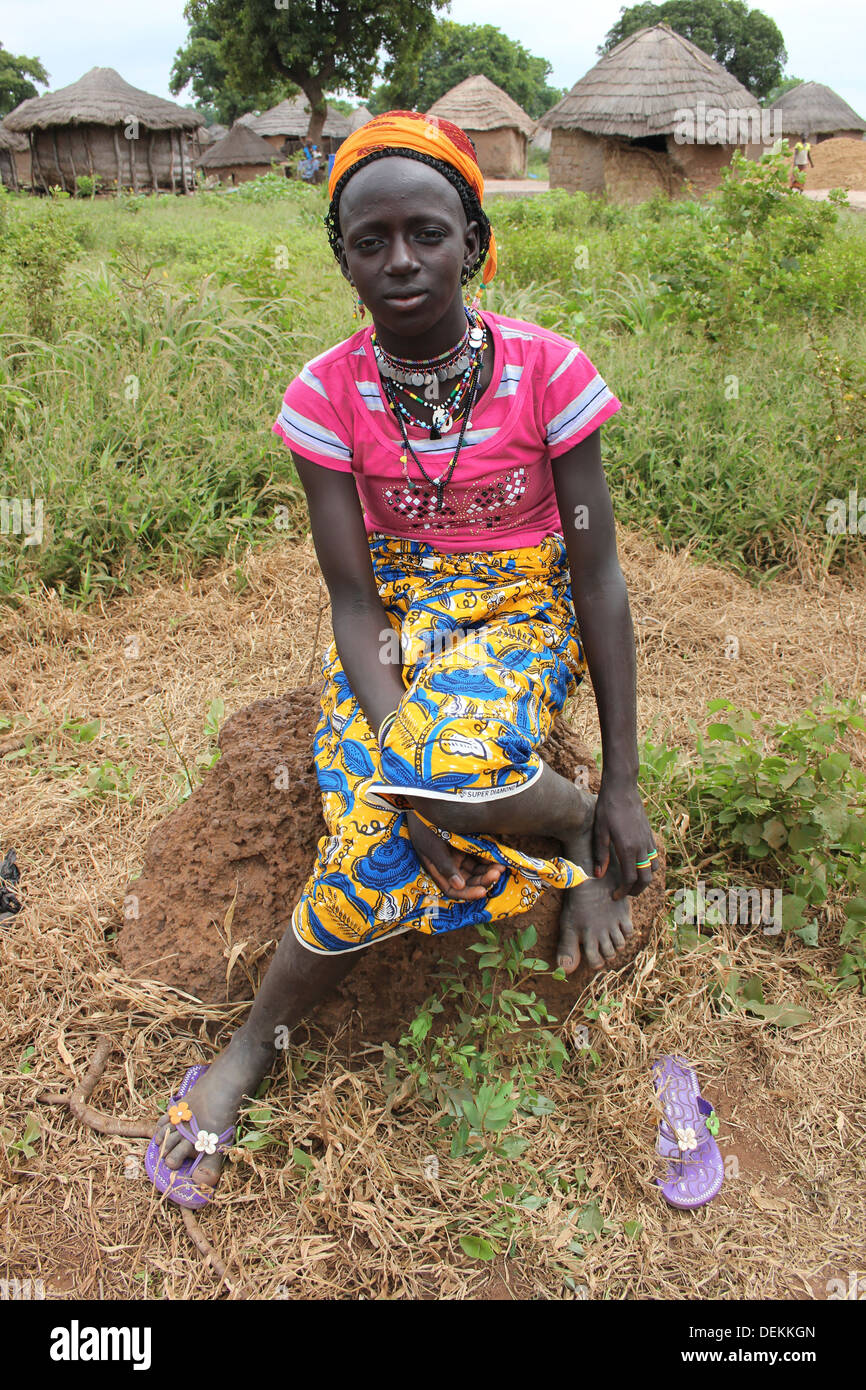Joven Mujer Fulani en Ghana Foto de stock