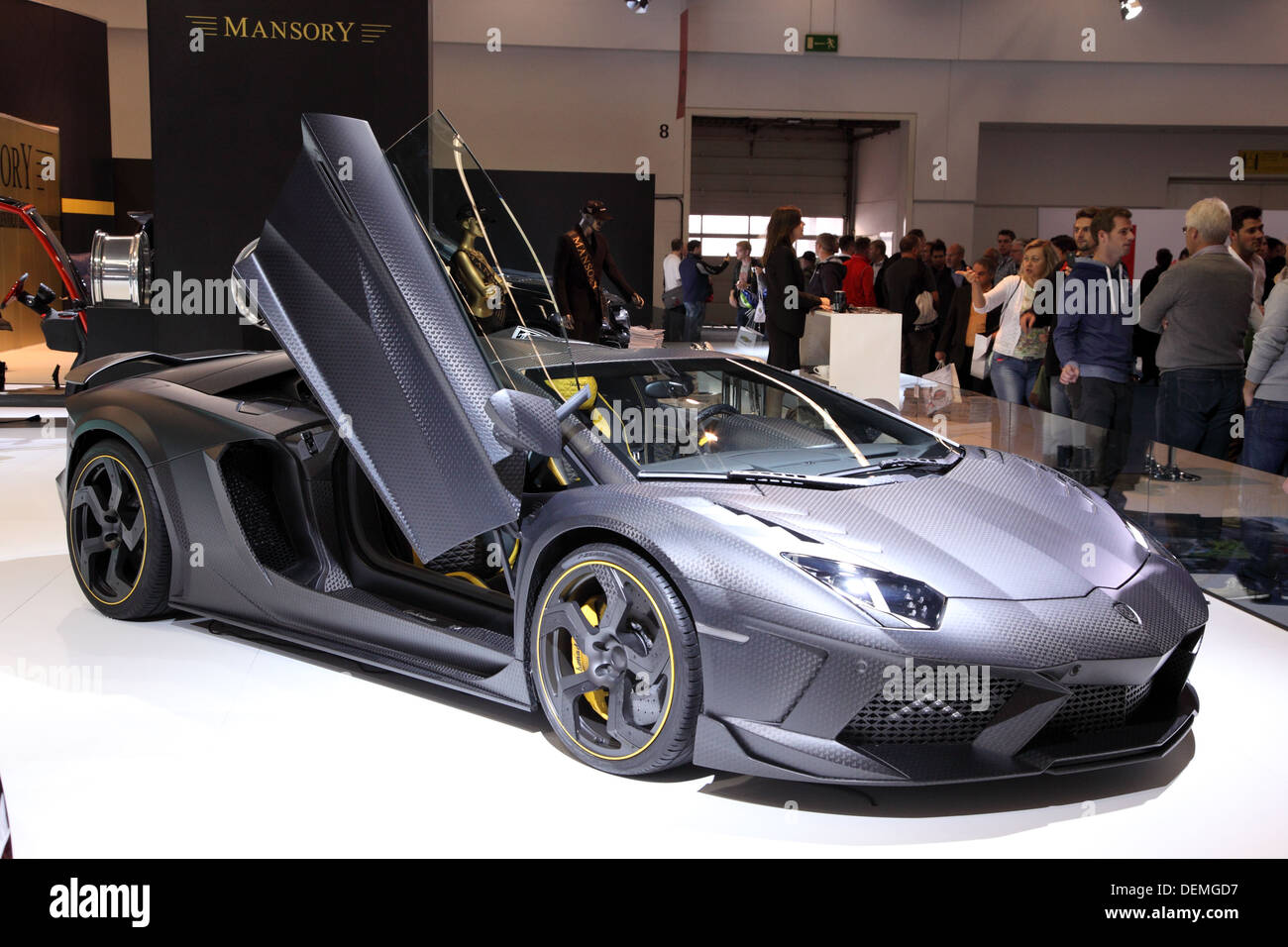 Lamborghini supercar en la 65ª Exposición Internacional del Automóvil de Frankfurt, Alemania Foto de stock