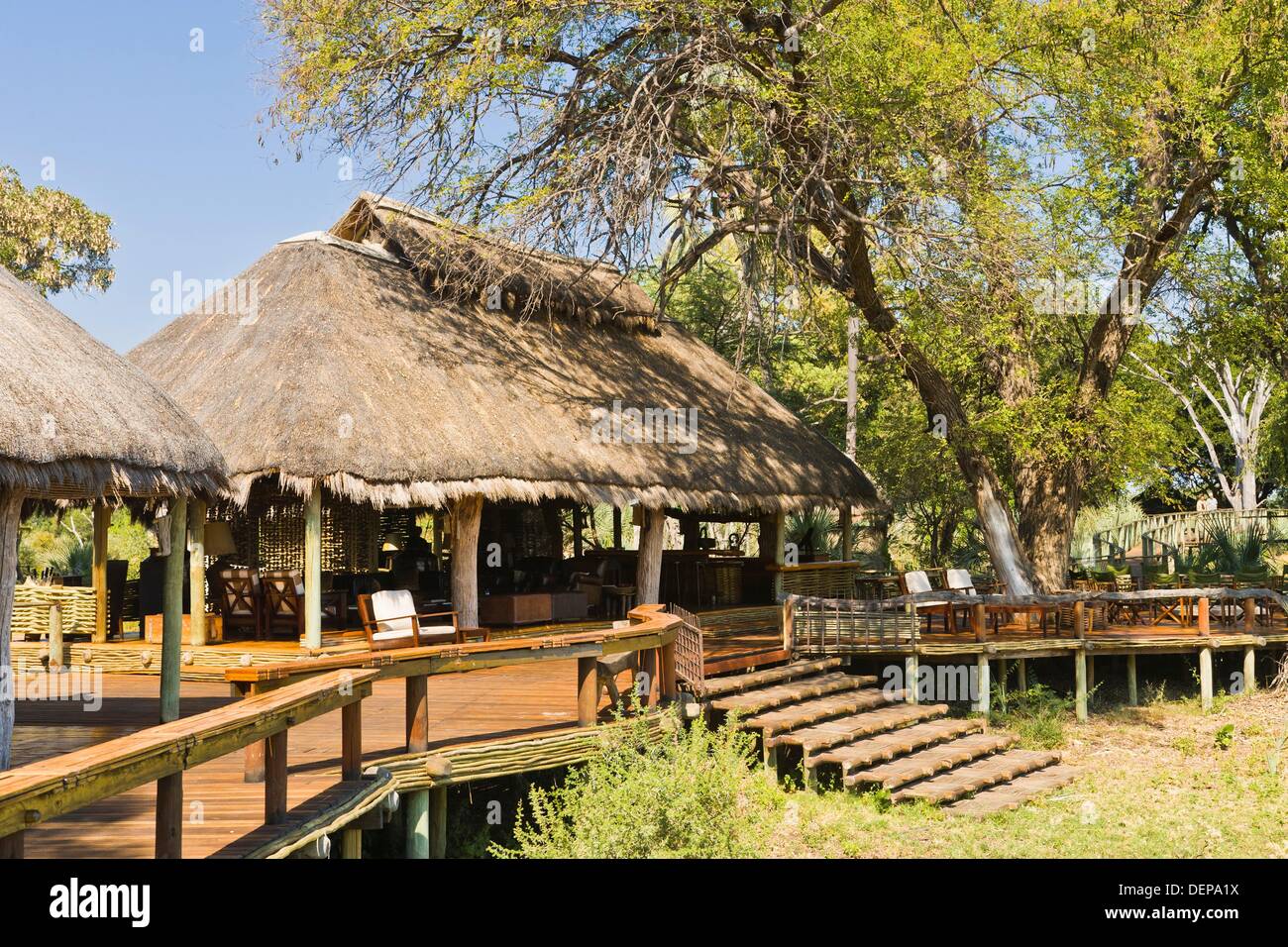 Mombo camp en Botswana, África Foto de stock