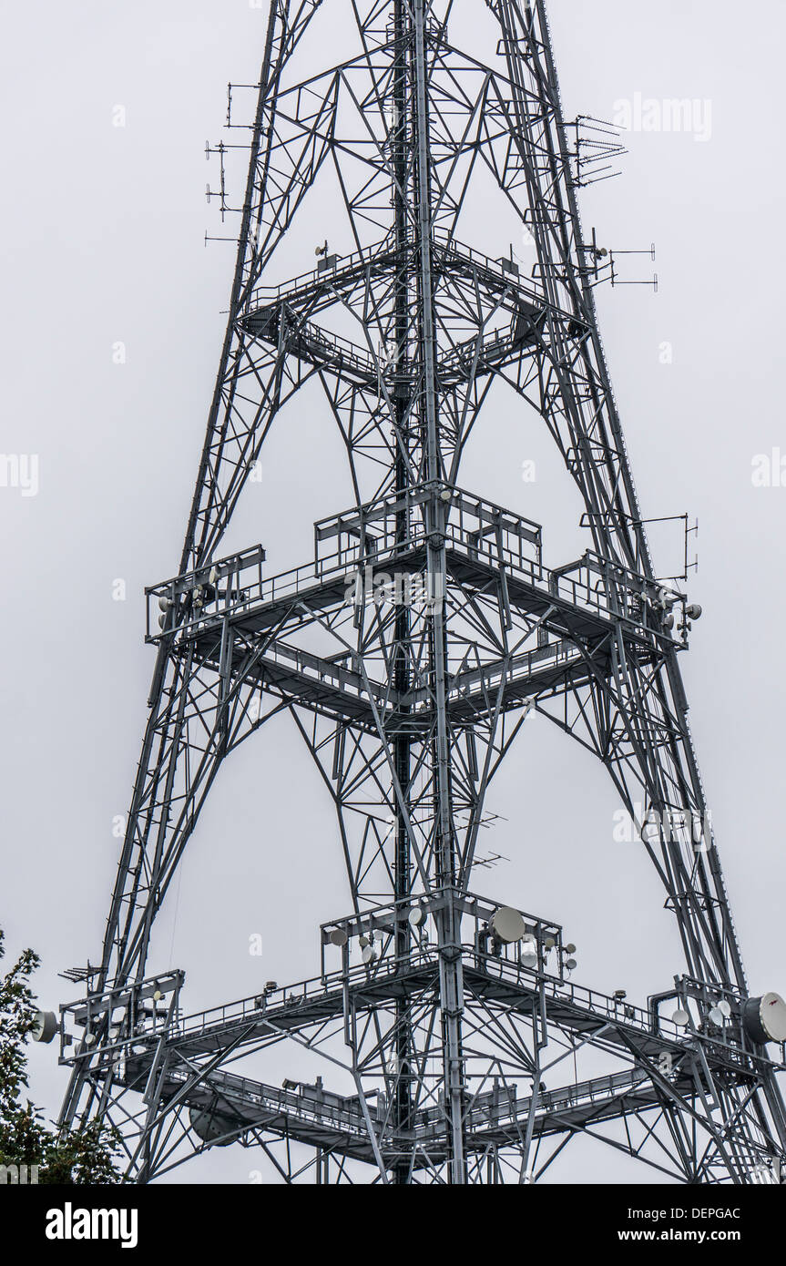 Crystal Palace - el principal transmisor transmisor de televisión para el Gran Londres y condados áreas, Inglaterra, Reino Unido. Foto de stock