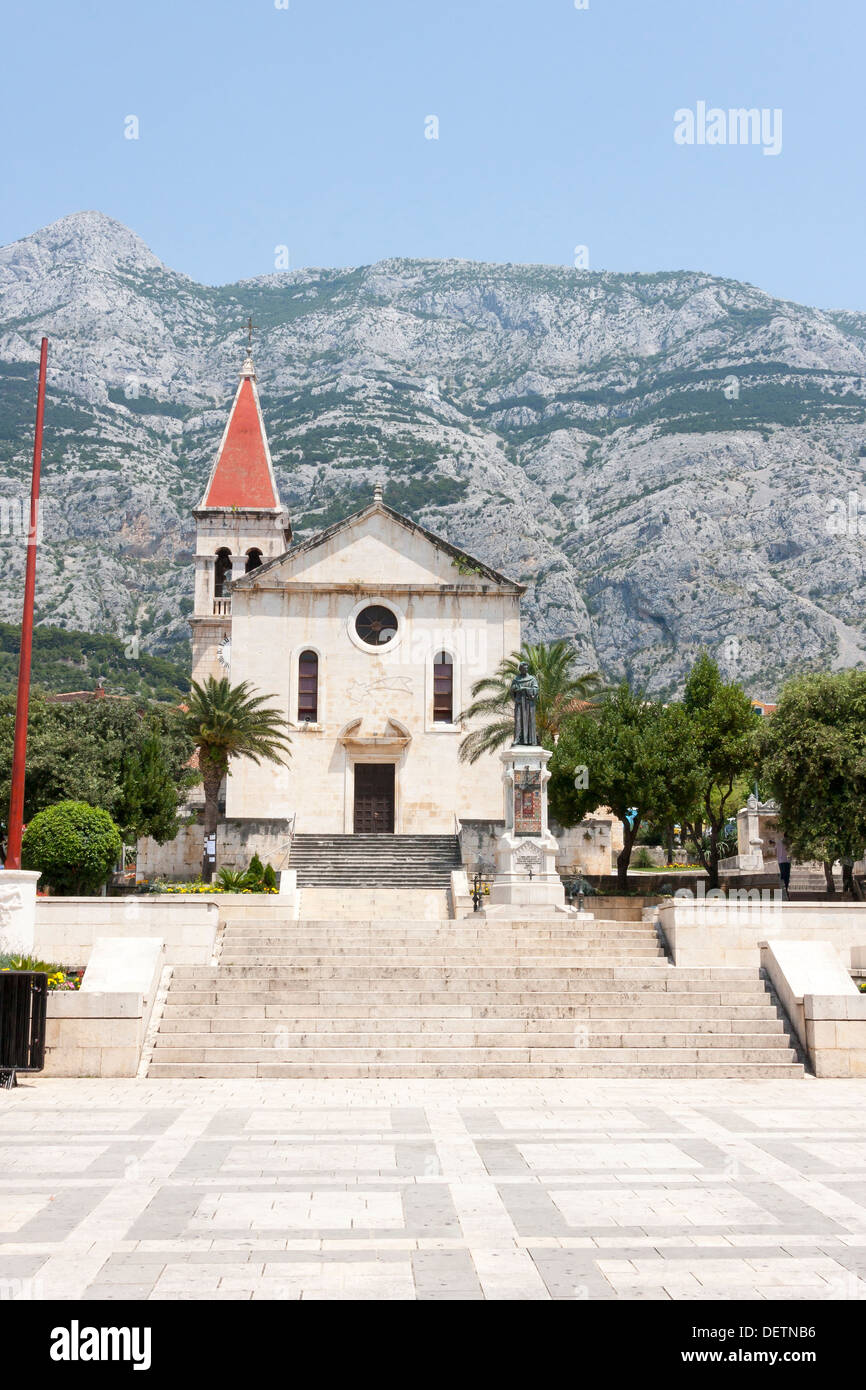 Iglesia Sveti Marko en Makarska, Croacia Foto de stock
