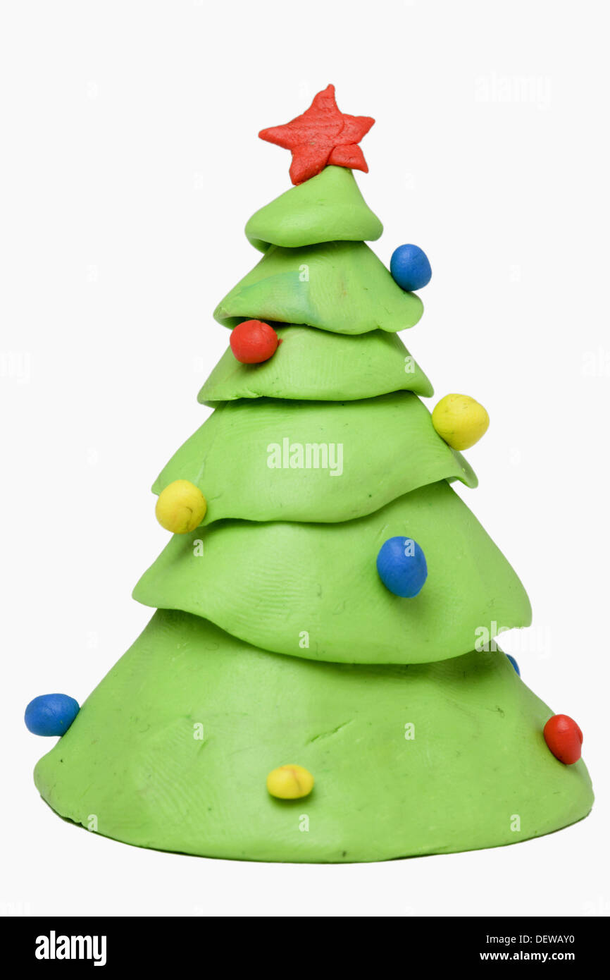 Figuras de plastilina. Árbol de Navidad Fotografía de stock - Alamy