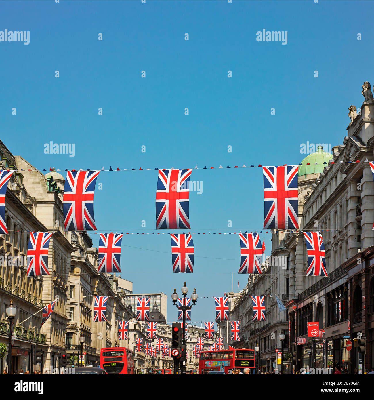 Icónicos de Londres - Regent Street, Londres, Inglaterra, Reino Unido, Europa. Foto de stock