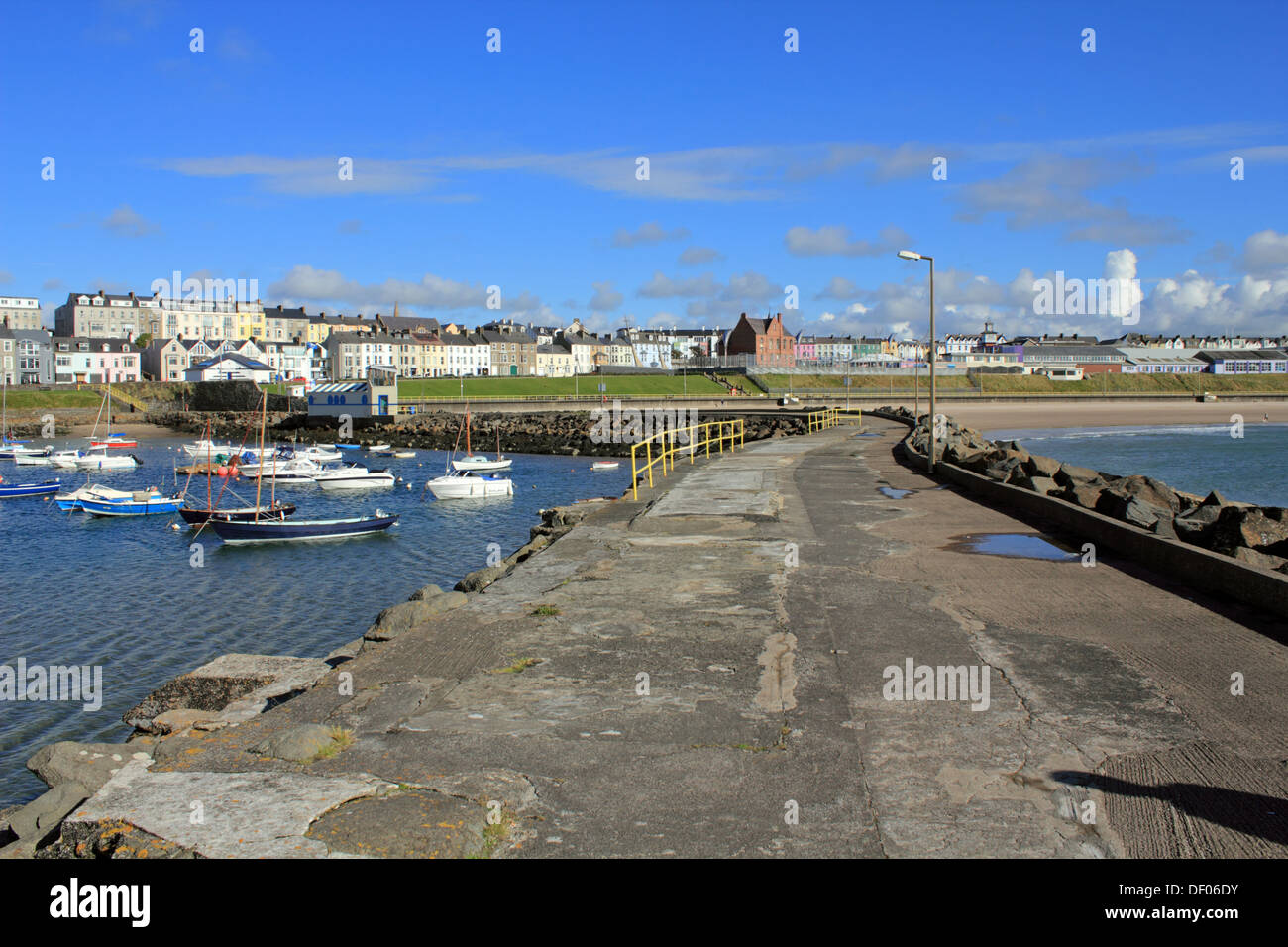 Complejo costero de Portrush, Condado de Antrim, Irlanda del Norte, Reino Unido. Foto de stock