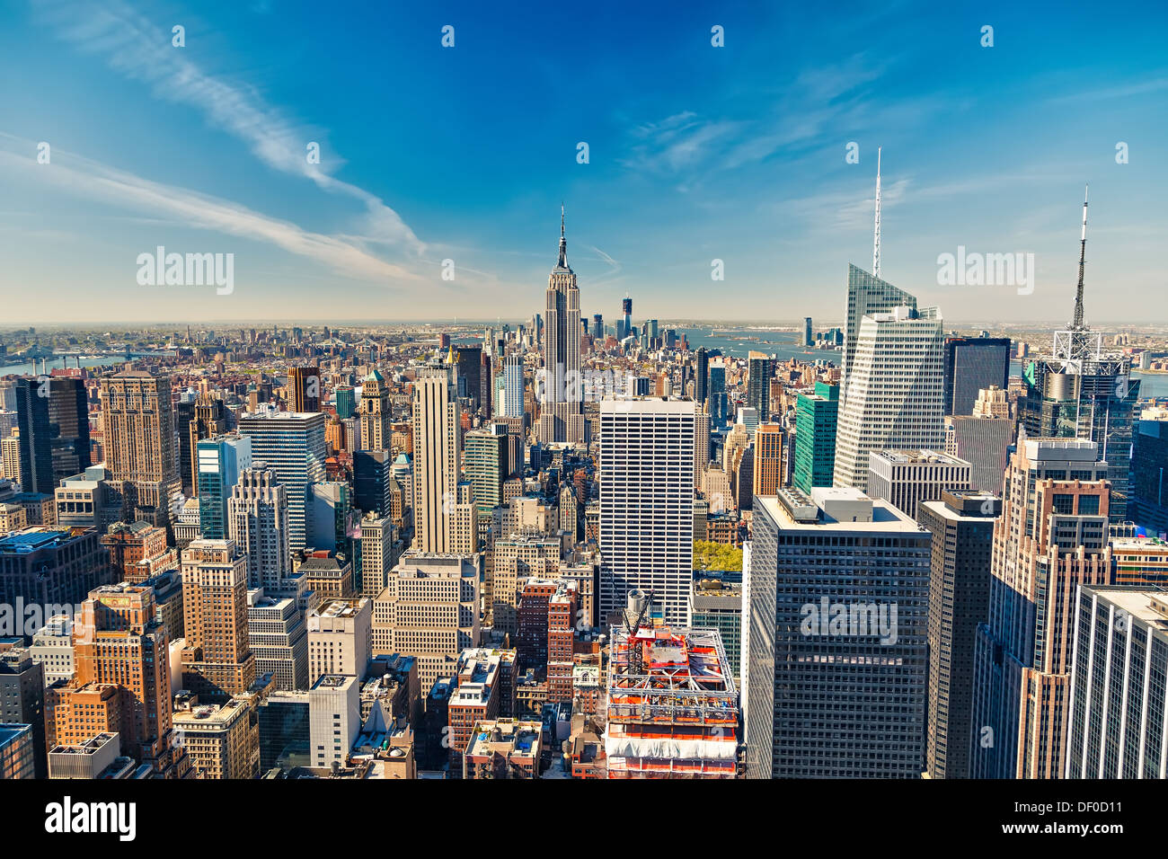 Vista aérea de Manhattan Foto de stock