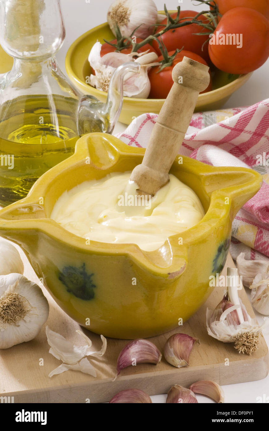 La cocina española el ajo Alioli mayonesa Fotografía de stock - Alamy