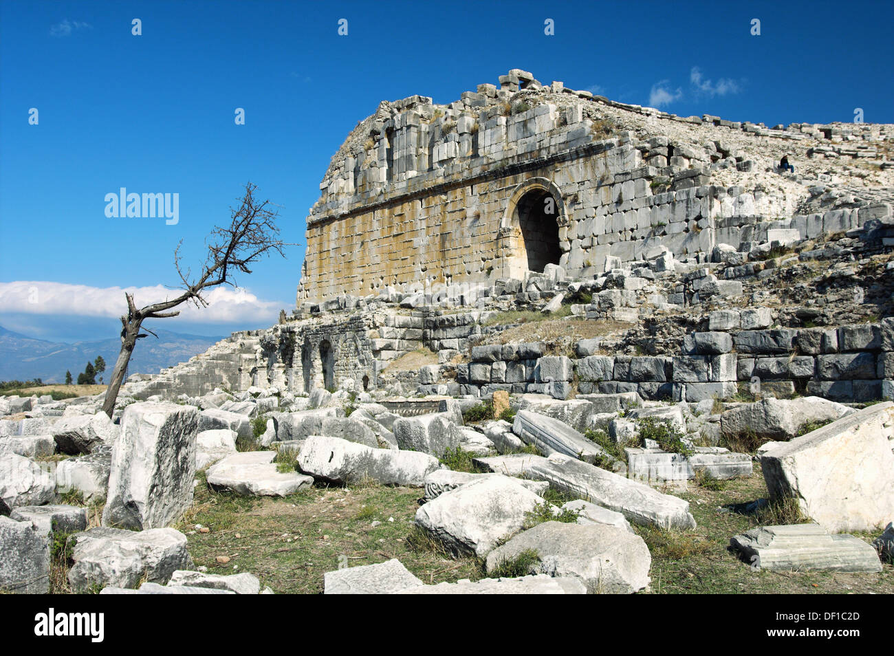 El bien conservado teatro de Mileto, Turquía. Foto de stock