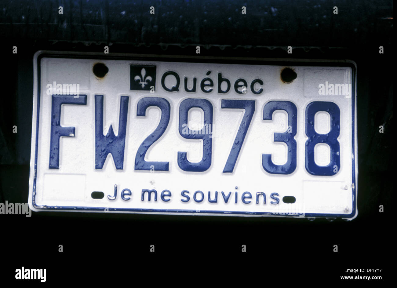 Quebec number plate fotografías e imágenes de alta resolución Alamy